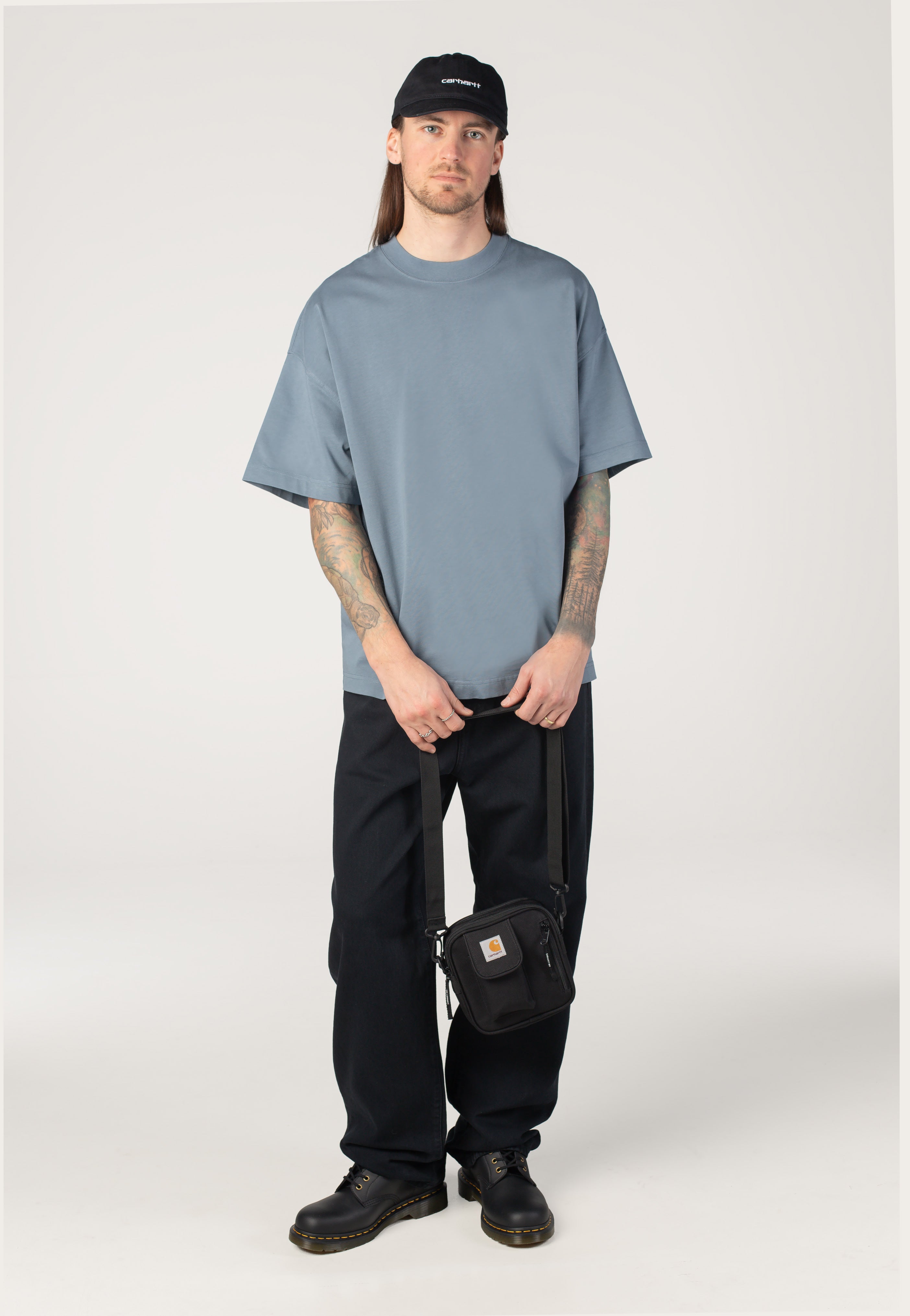 Carhartt WIP - Link Script Velvet Blue/White - T-Shirt | Men-Image