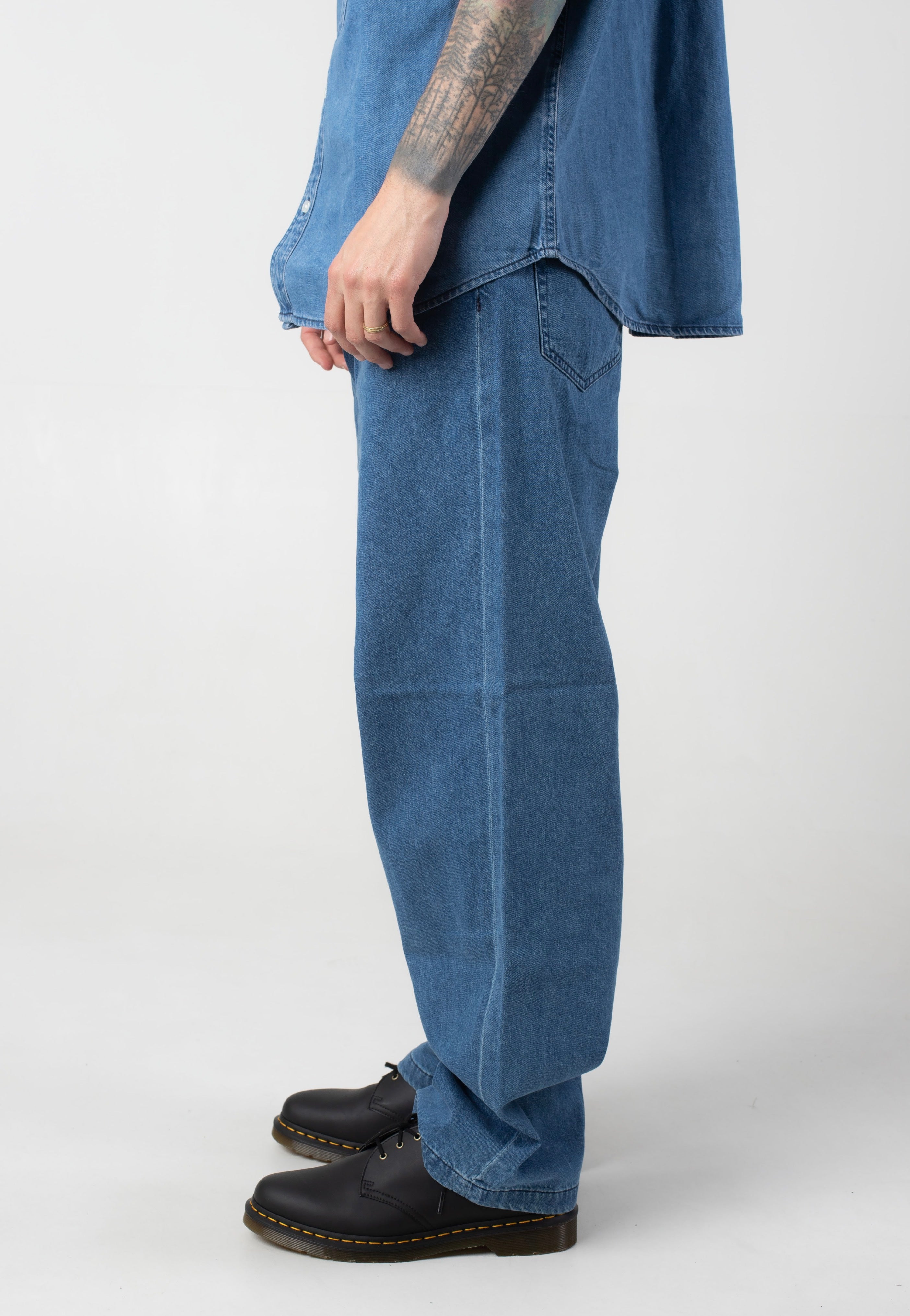 Carhartt WIP - Lucas Stone Washed Blue - Pants | Men-Image