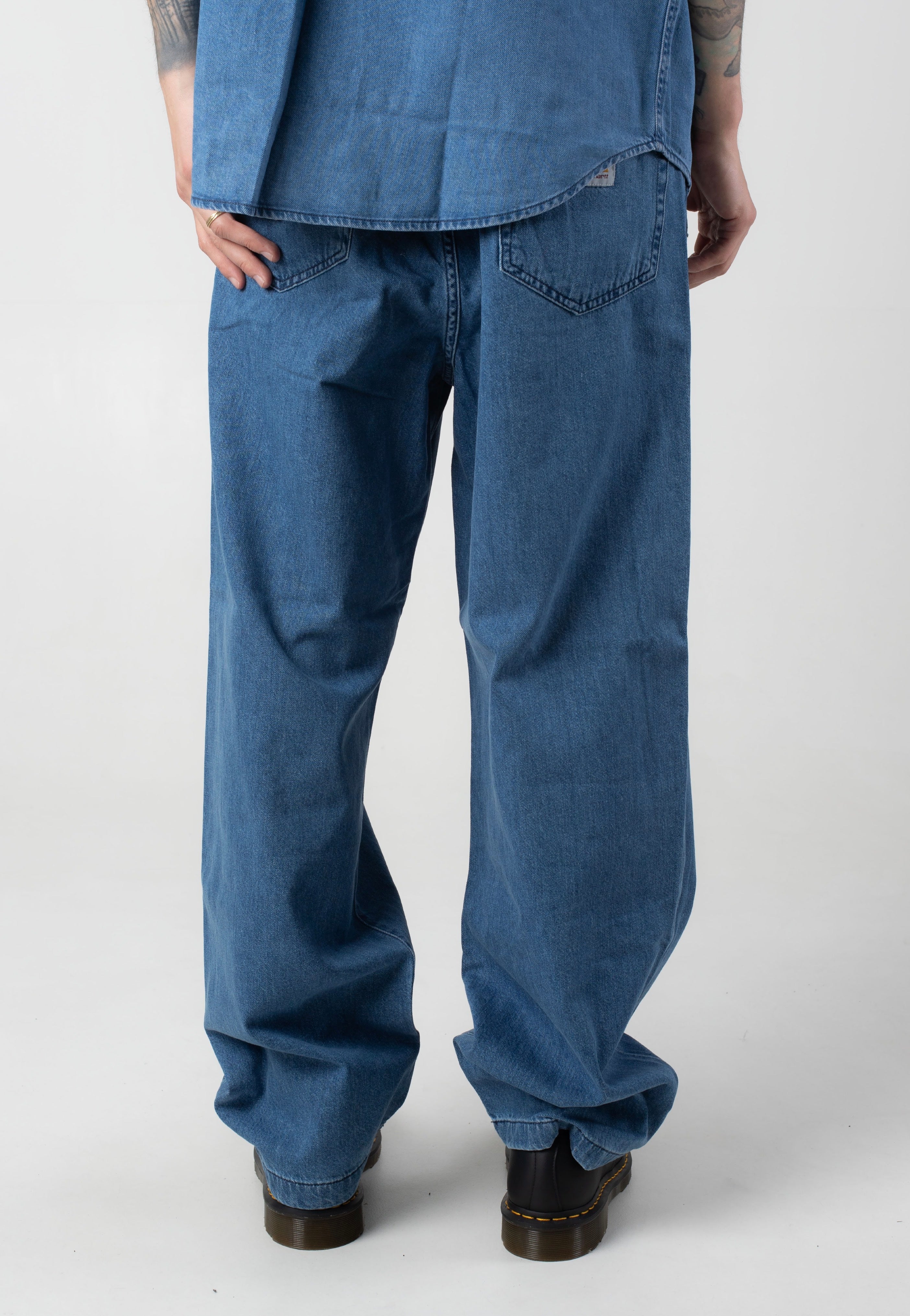 Carhartt WIP - Lucas Stone Washed Blue - Pants | Men-Image
