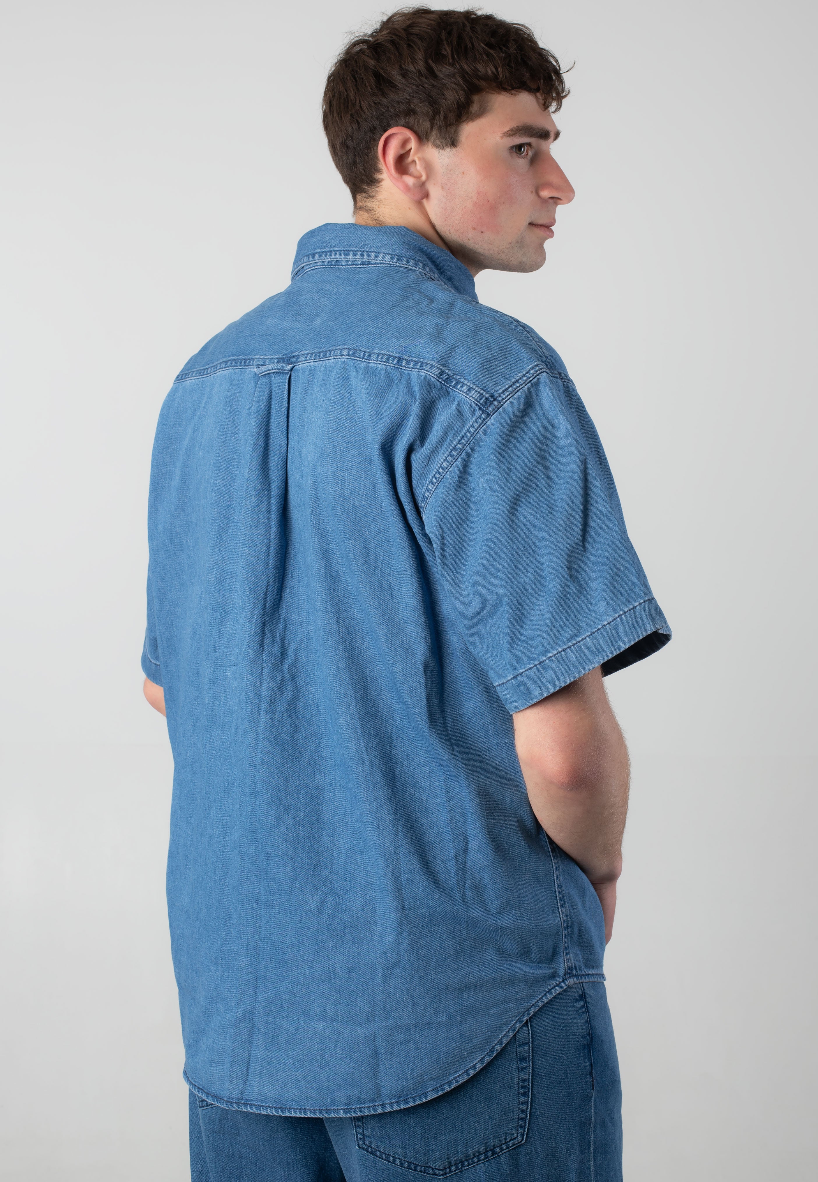 Carhartt WIP - Lucas Stone Washed Blue - Shirt | Men-Image