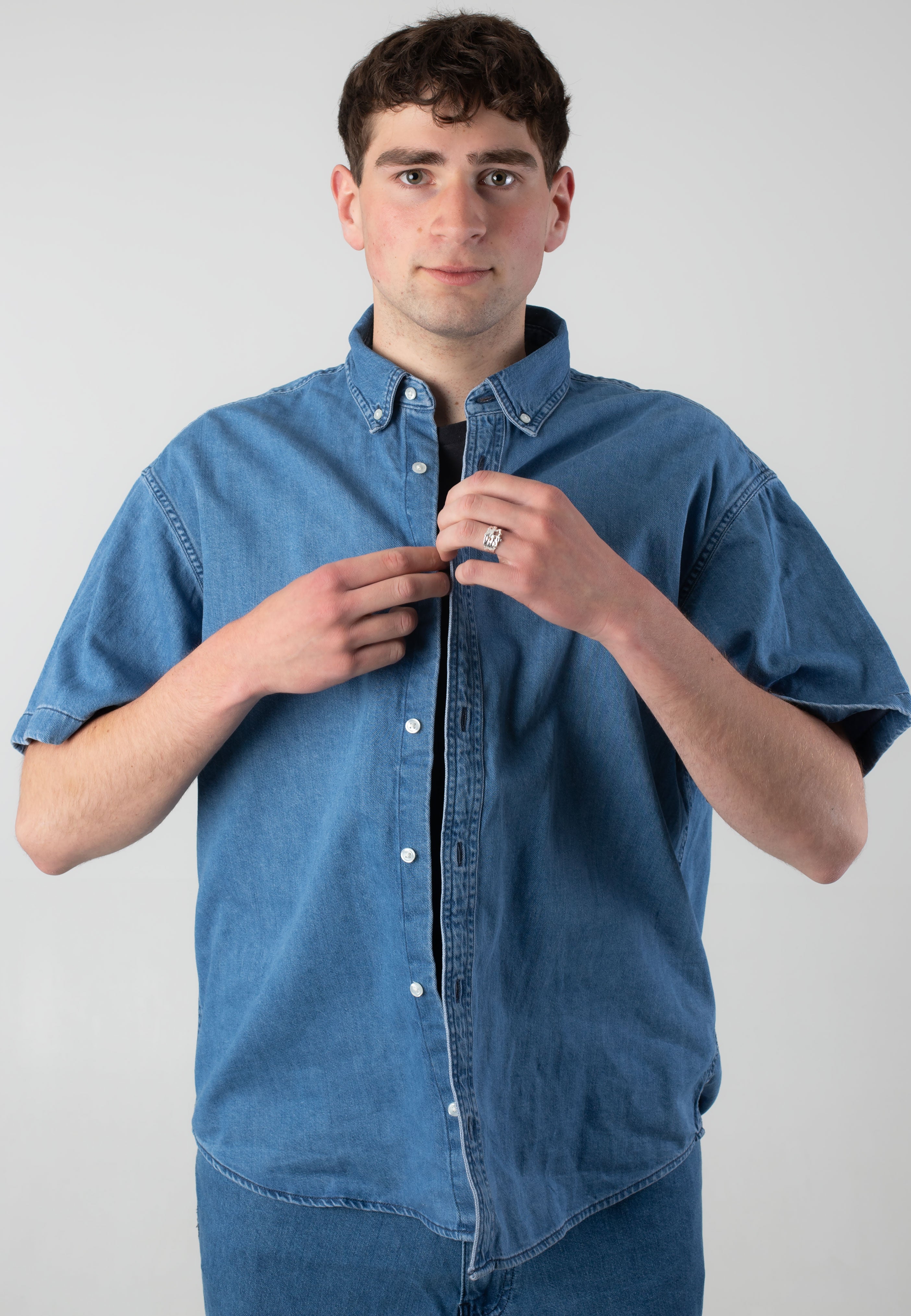 Carhartt WIP - Lucas Stone Washed Blue - Shirt | Men-Image