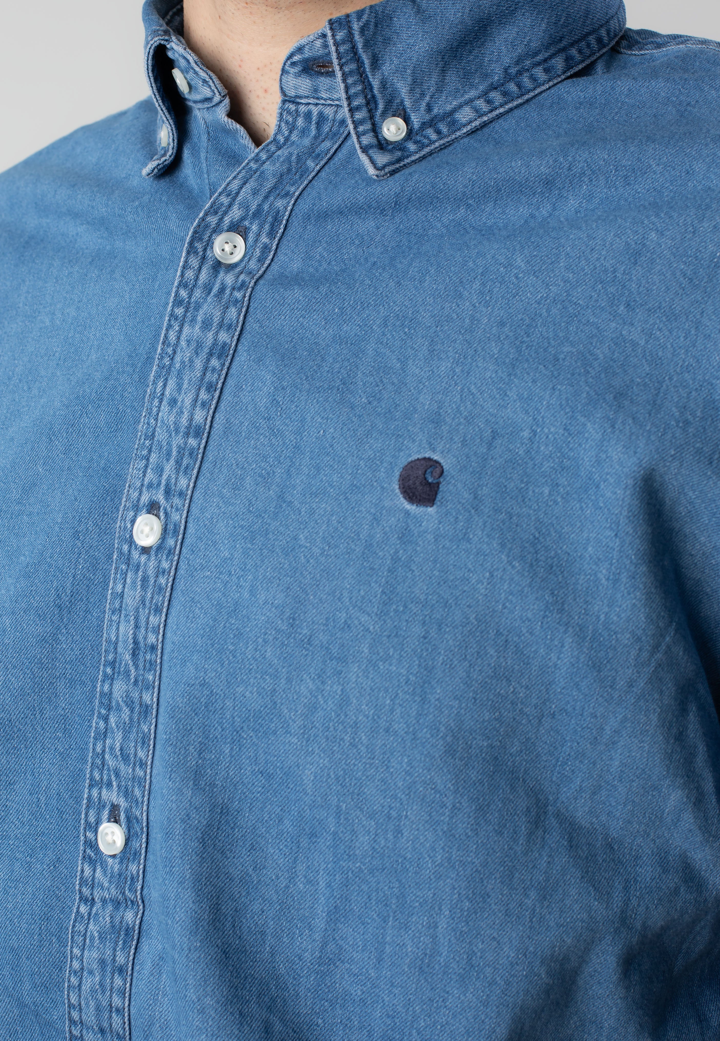 Carhartt WIP - Lucas Stone Washed Blue - Shirt | Men-Image