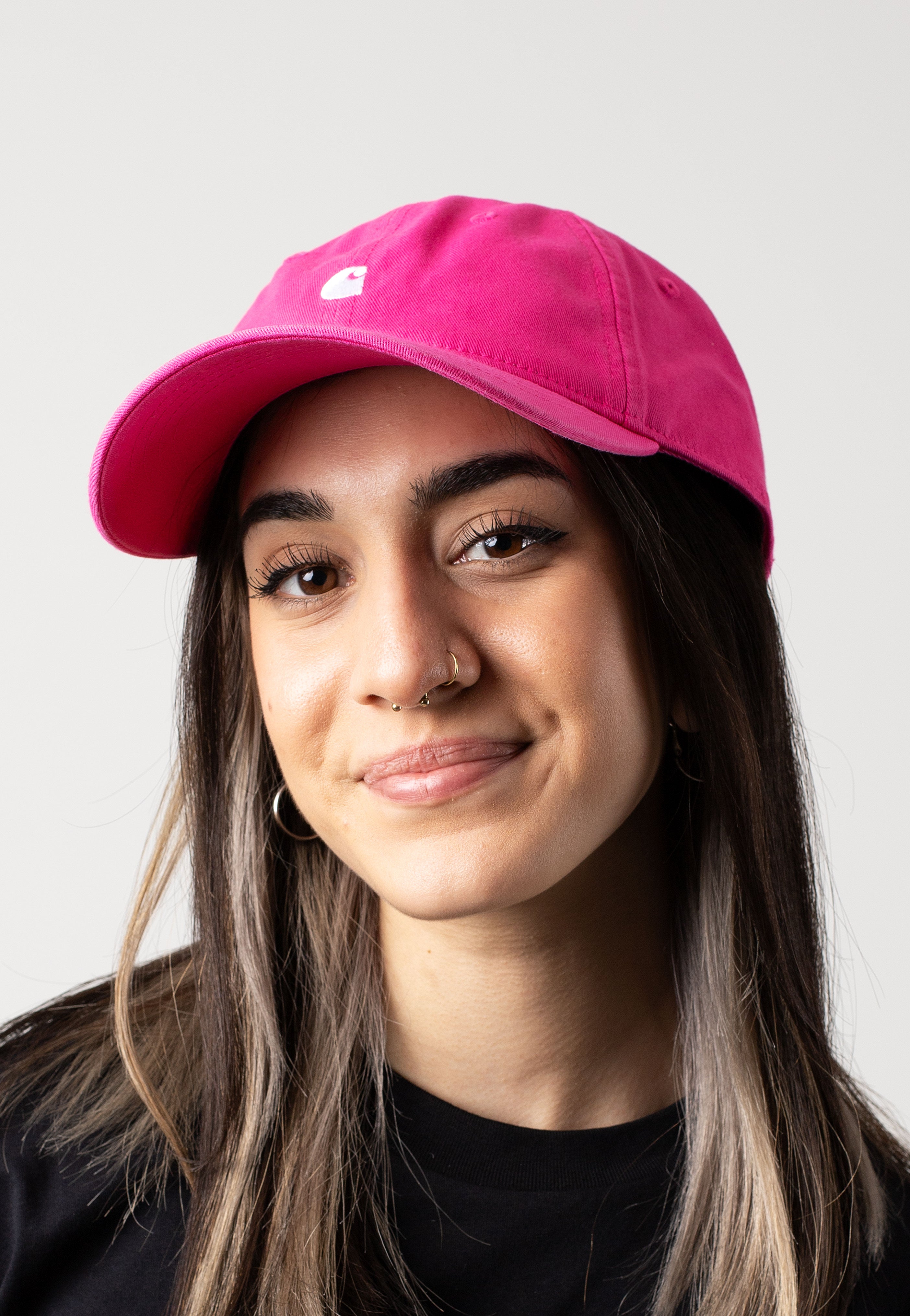 Carhartt WIP - Madison Logo Magenta/White - Cap | Neutral-Image