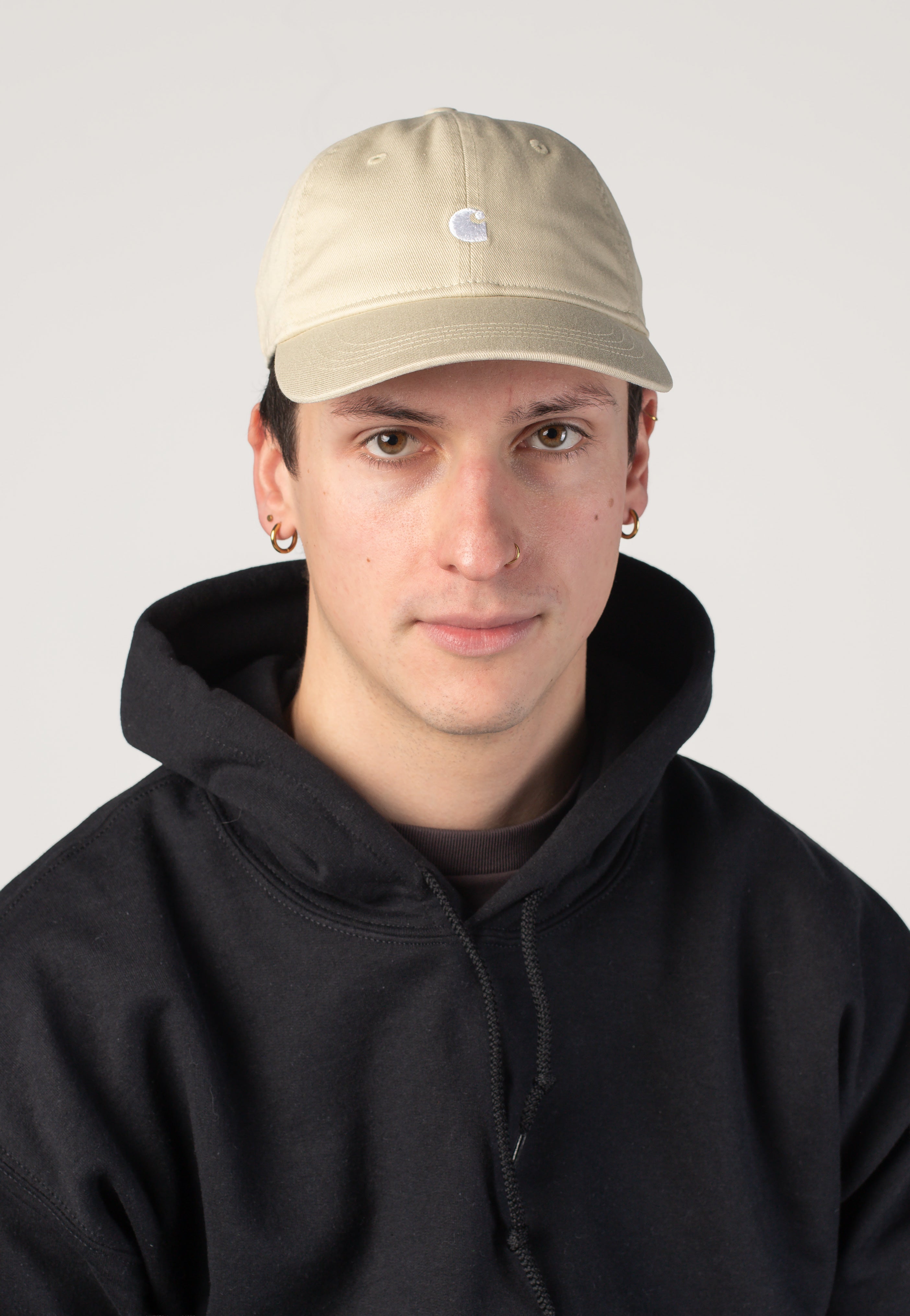 Carhartt WIP Madison Logo Stone/White - Cap | Impericon