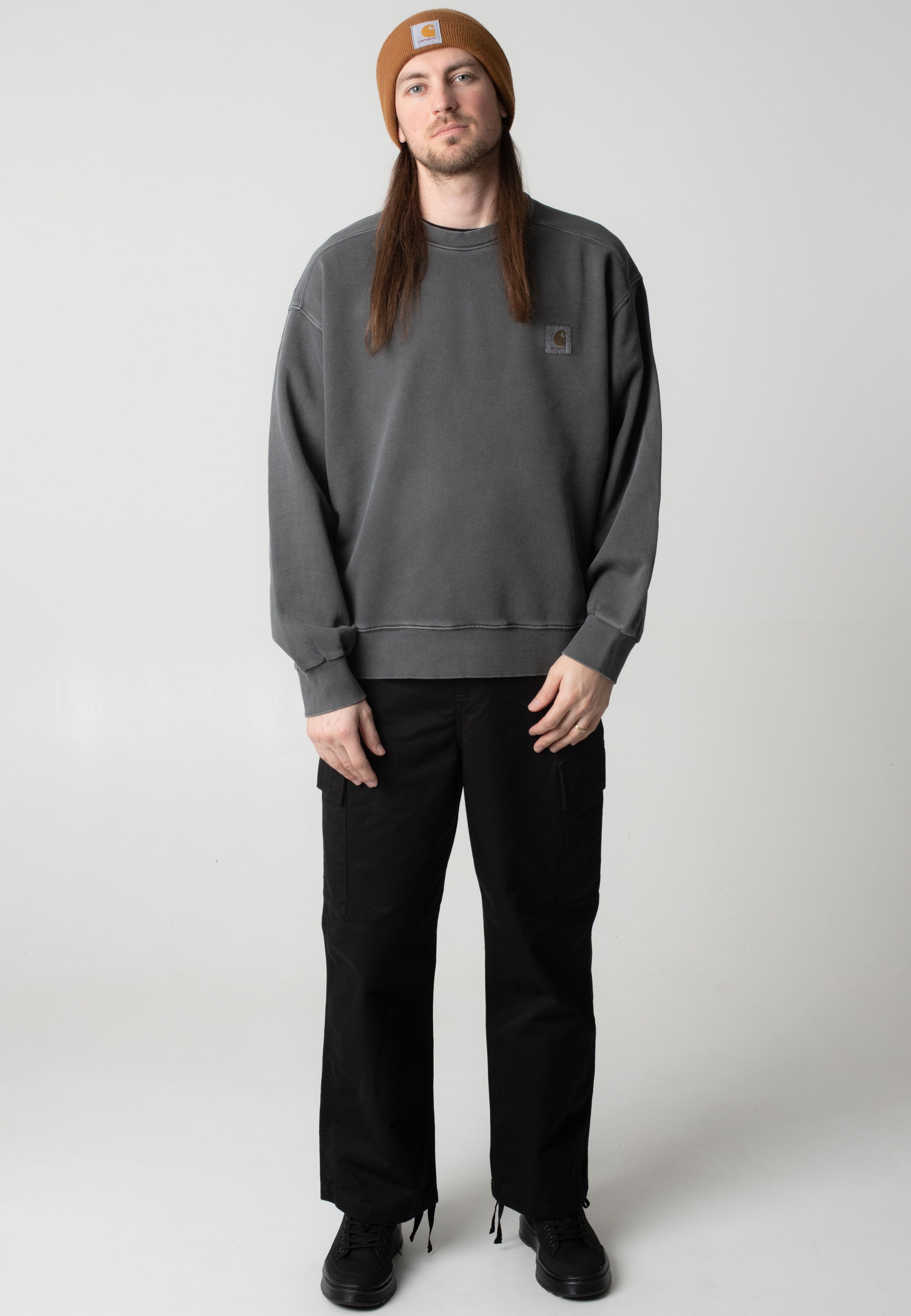 Carhartt WIP - Nelson Garment Dyed Graphite - Sweater | Impericon