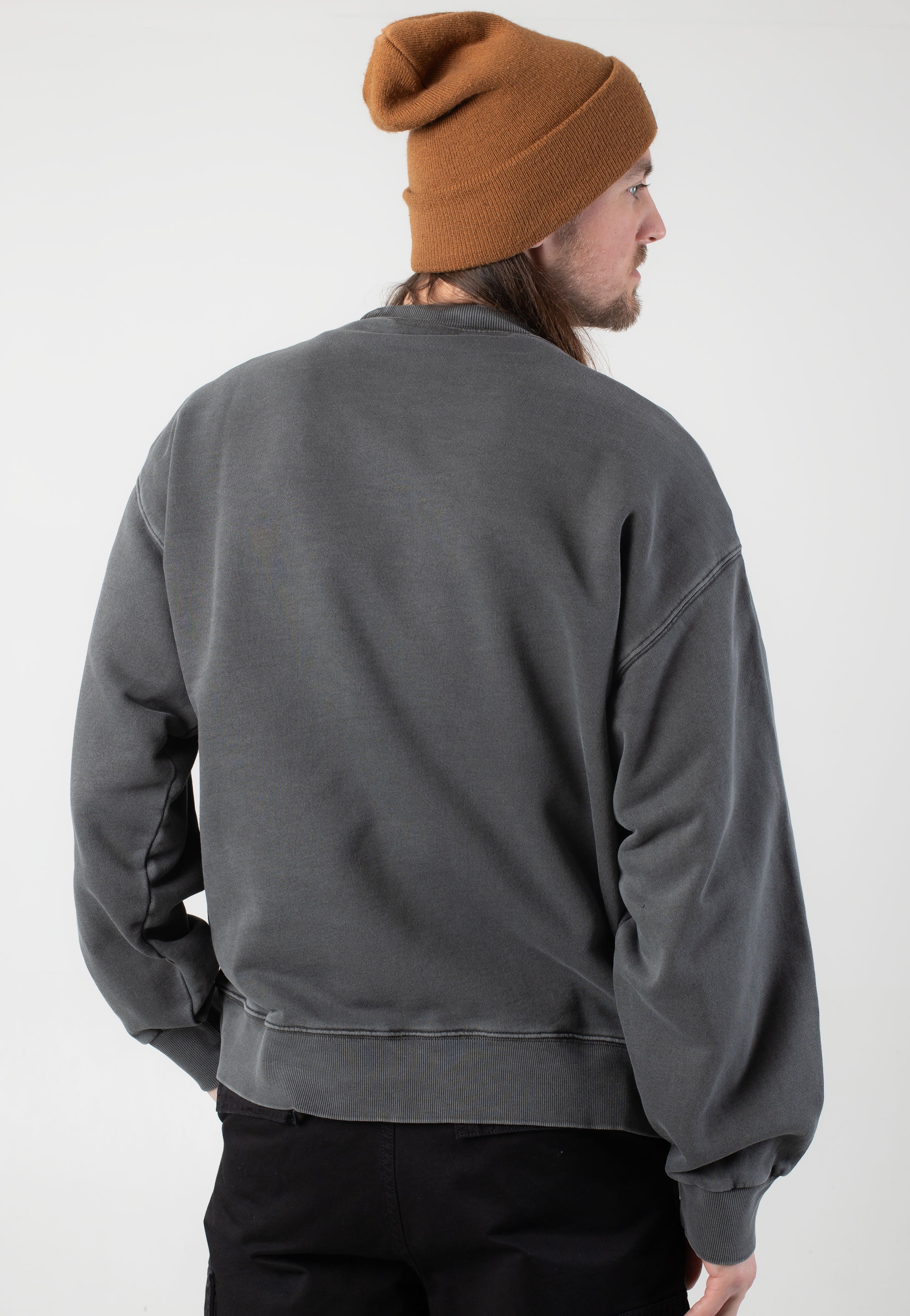 Carhartt WIP - Nelson Garment Dyed Graphite - Sweater | Men-Image