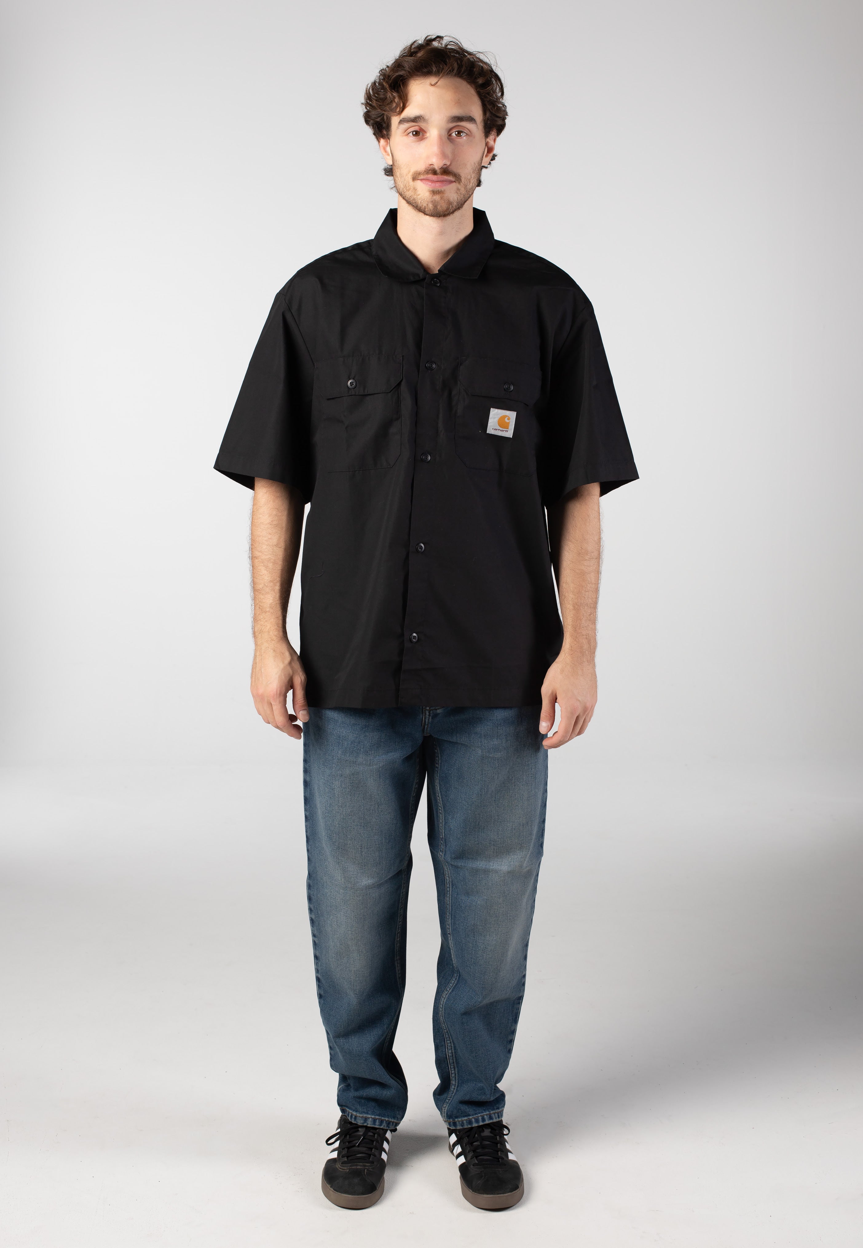 Carhartt WIP - Newel Dark Used Wash Blue - Pants | Men-Image