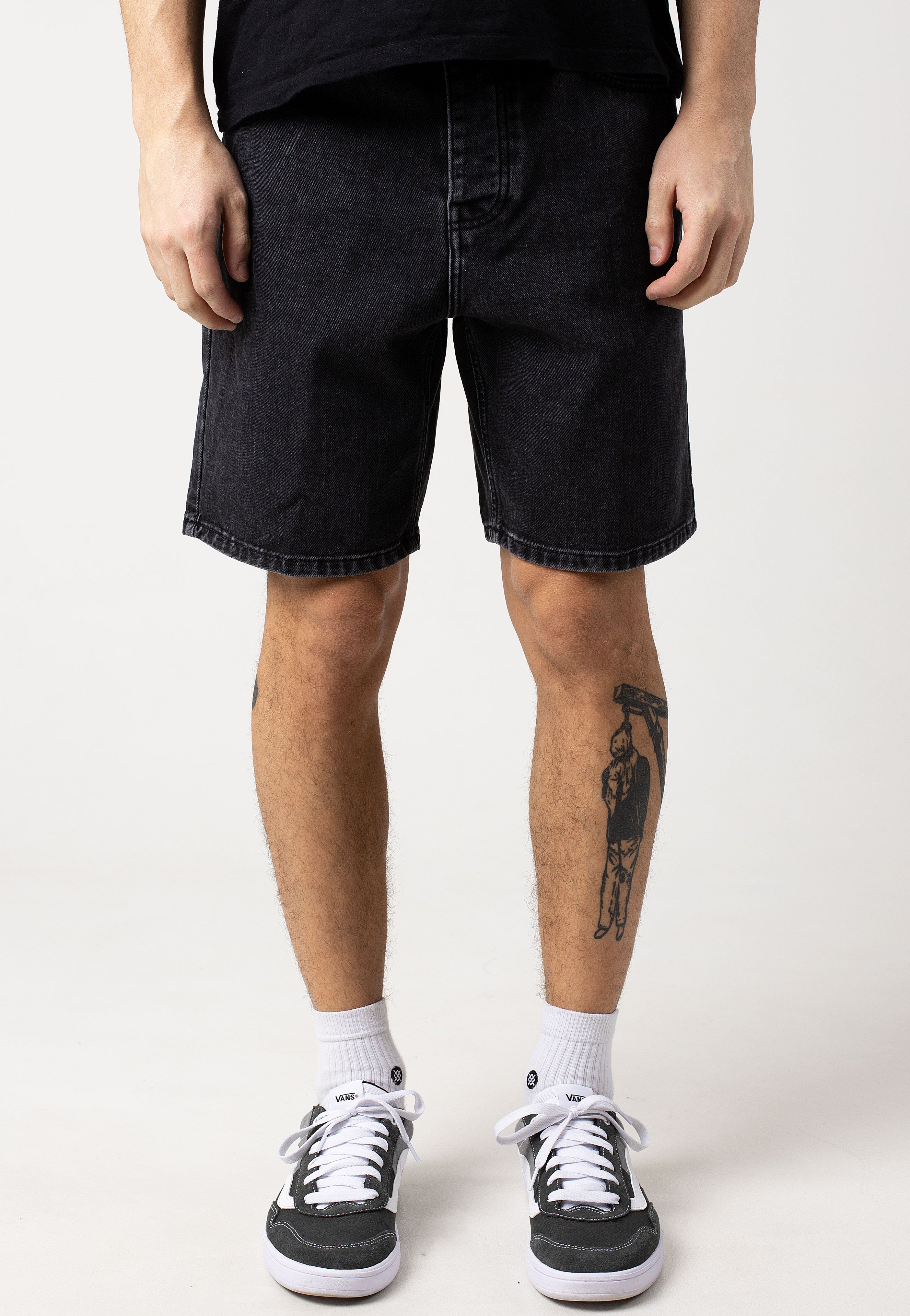 Carhartt WIP - Newel Stone Washed Black - Shorts | Men-Image