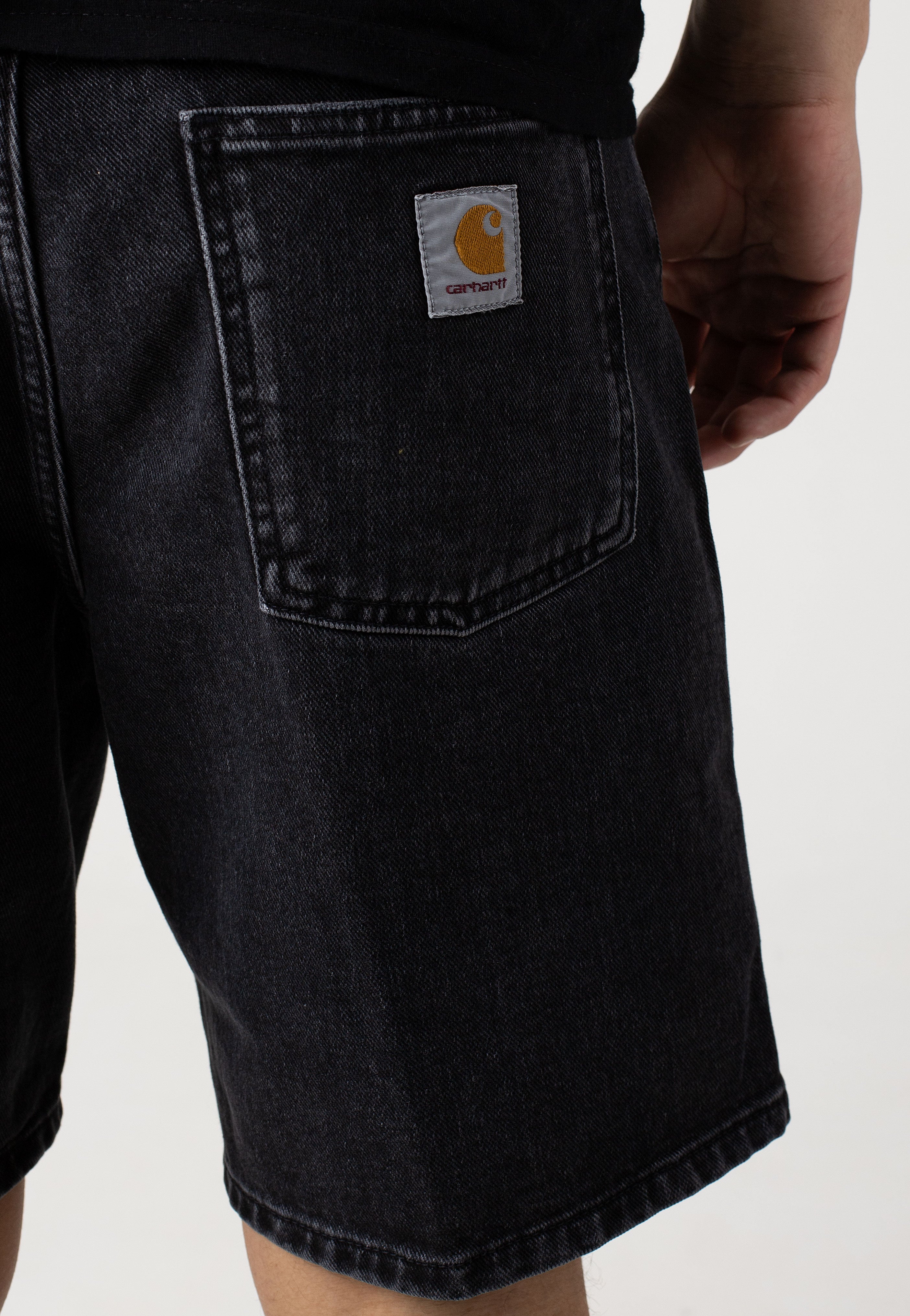 Carhartt WIP - Newel Stone Washed Black - Shorts | Men-Image