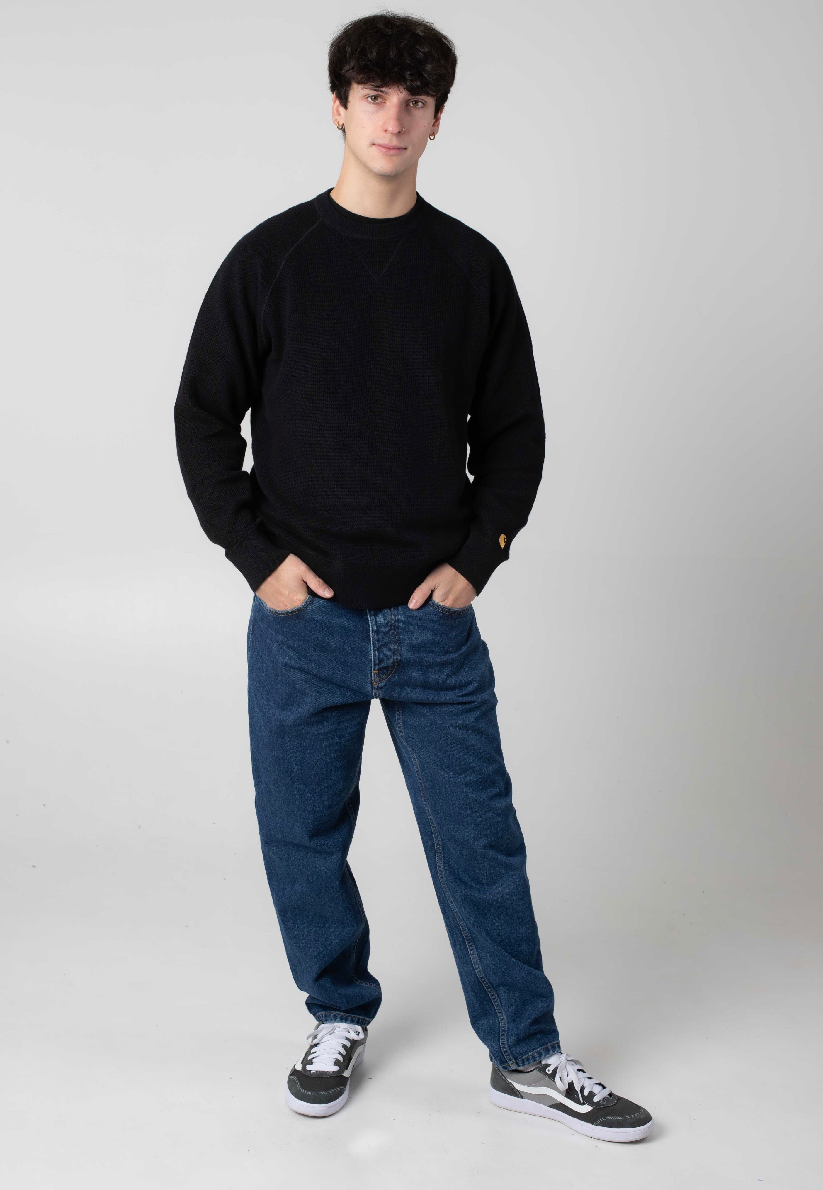 Carhartt WIP - Newel Stone Washed Blue - Pants | Men-Image