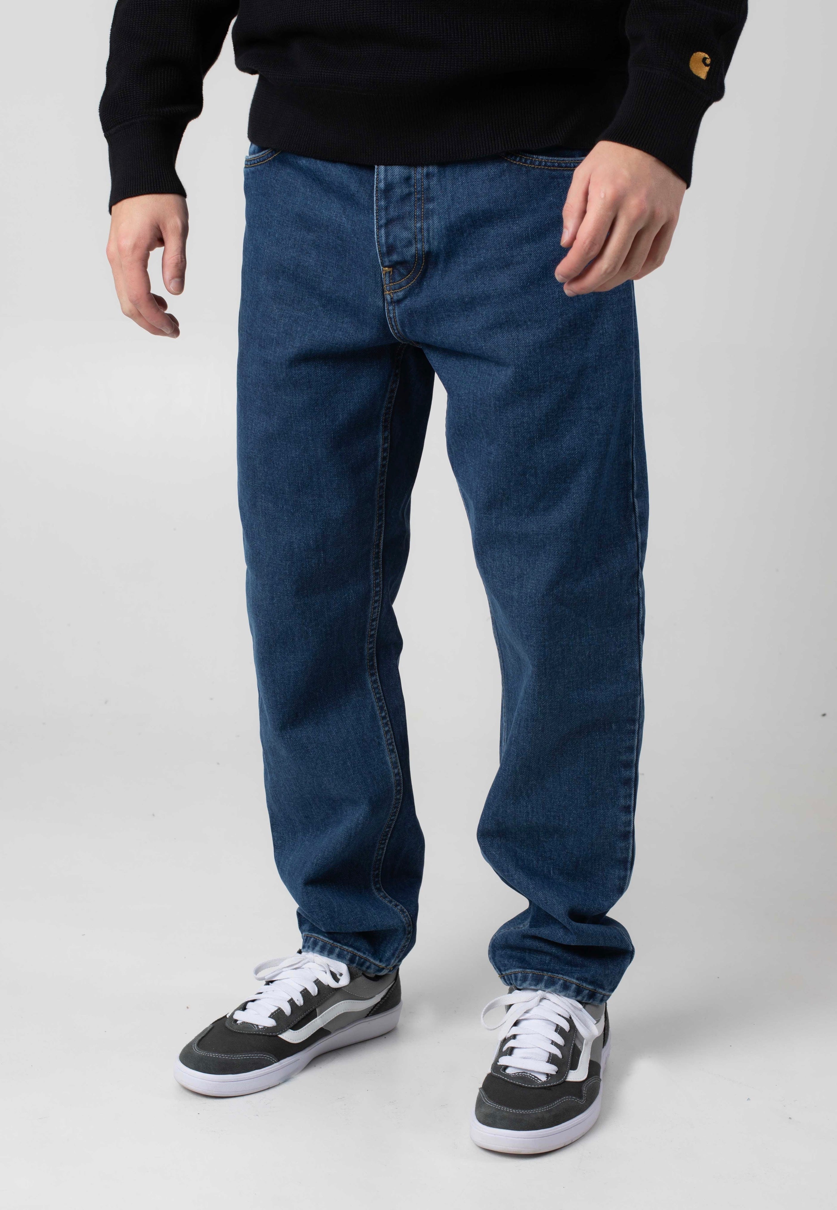 Carhartt WIP - Newel Stone Washed Blue - Pants | Men-Image