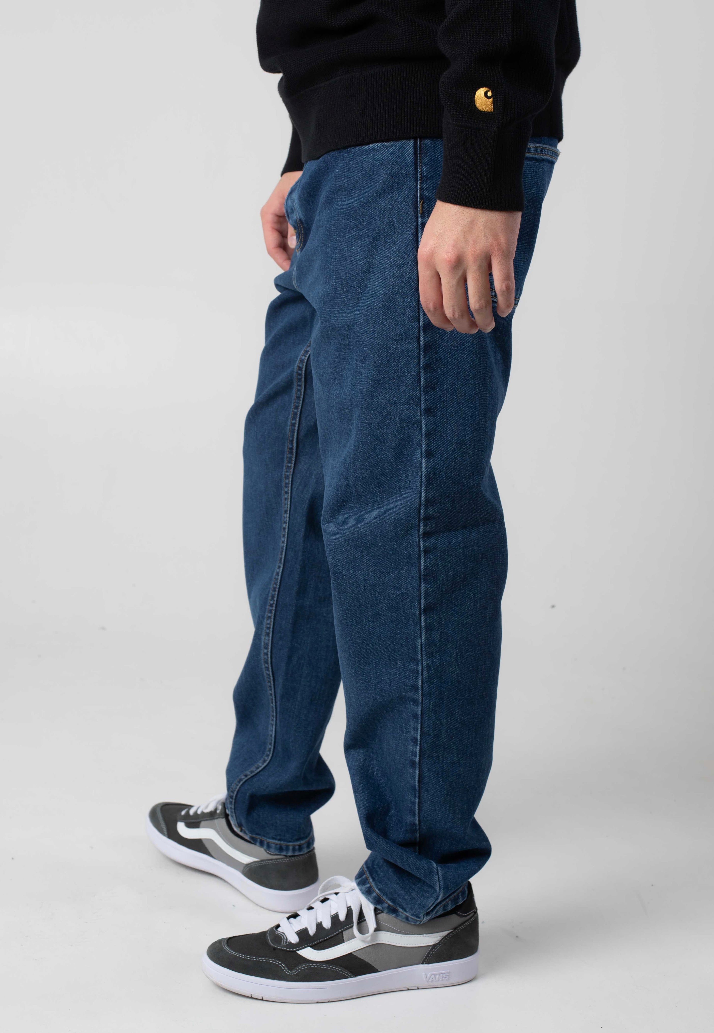 Carhartt WIP - Newel Stone Washed Blue - Pants | Men-Image