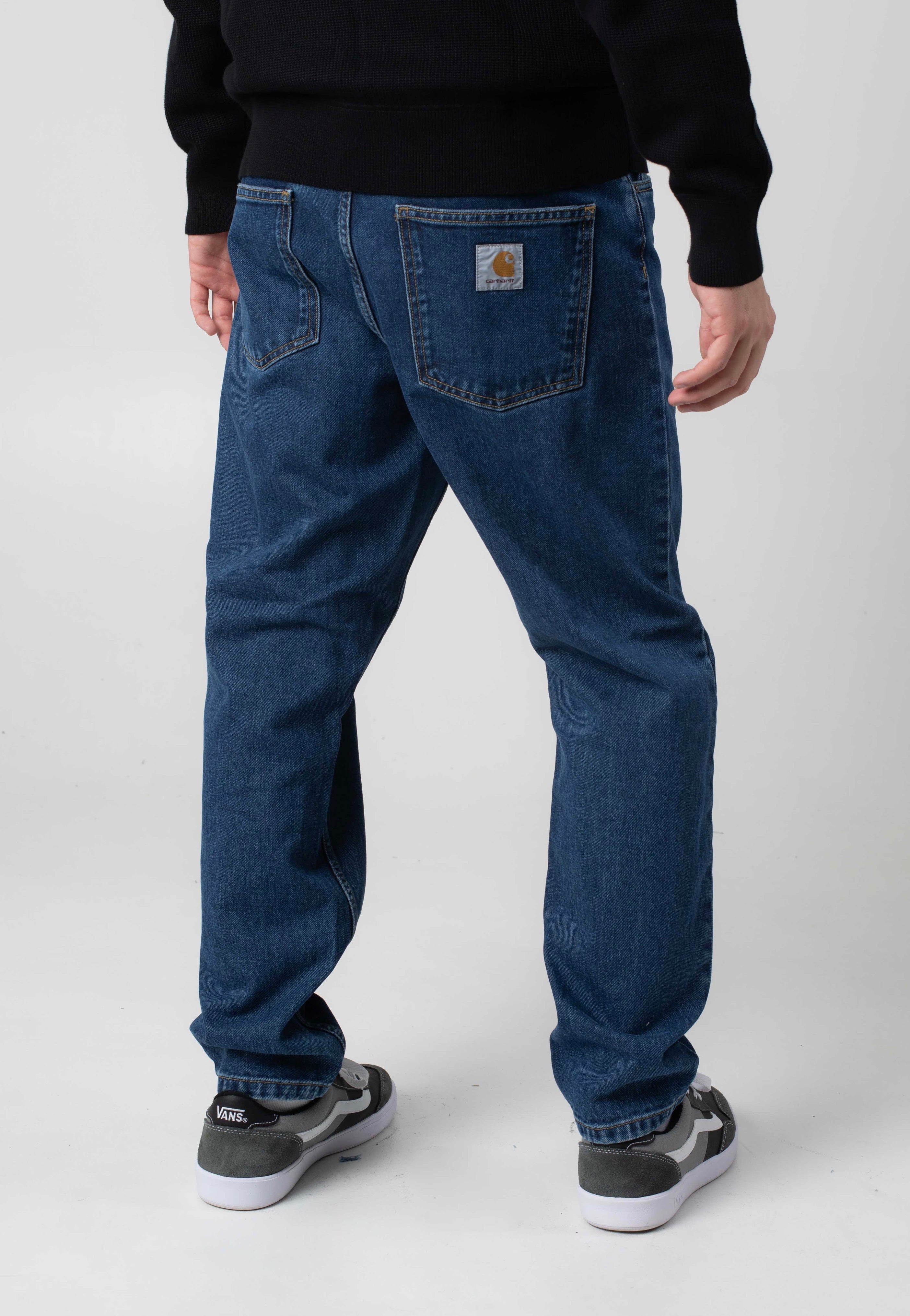 Carhartt WIP - Newel Stone Washed Blue - Pants | Men-Image