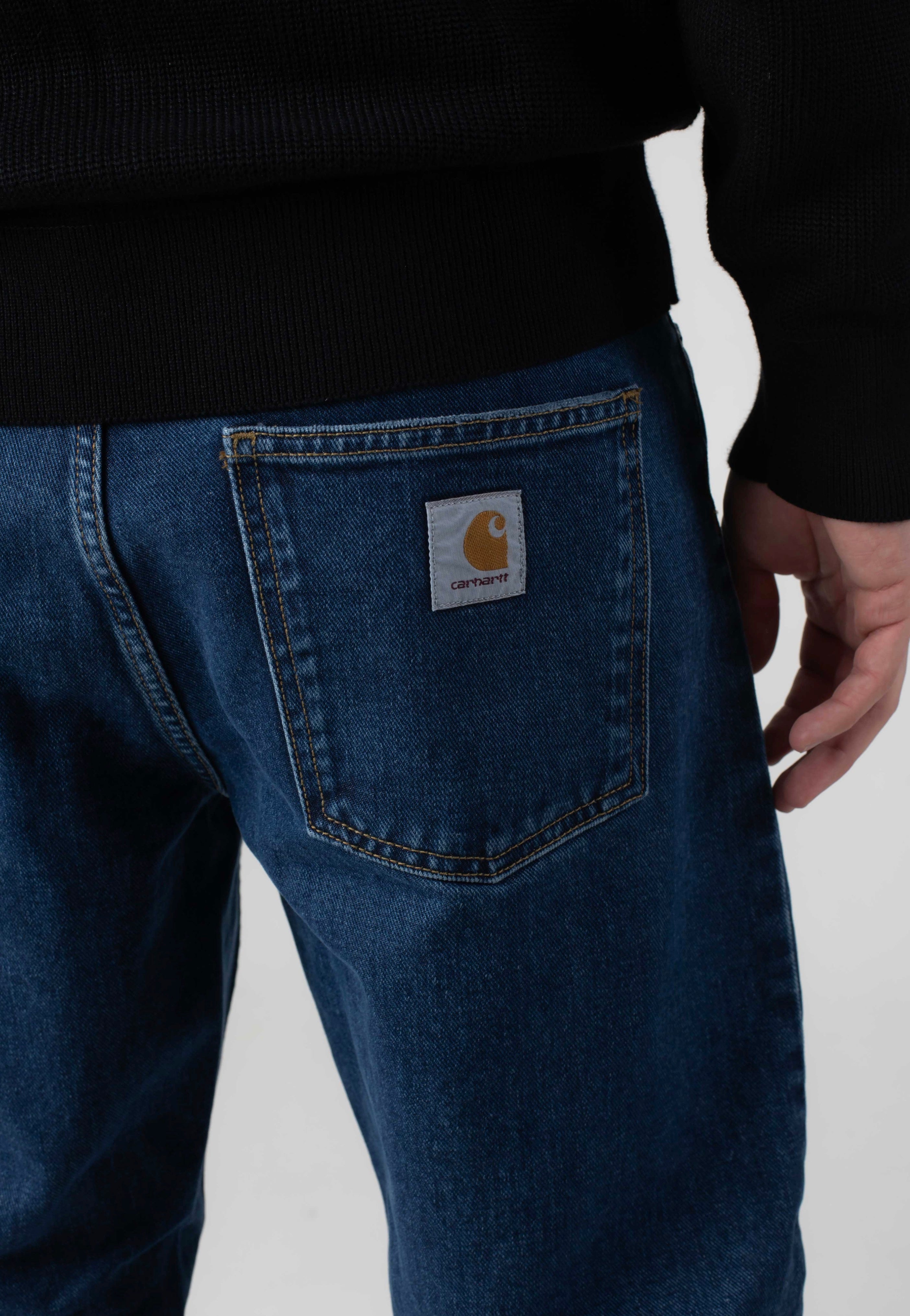 Carhartt WIP - Newel Stone Washed Blue - Pants | Men-Image