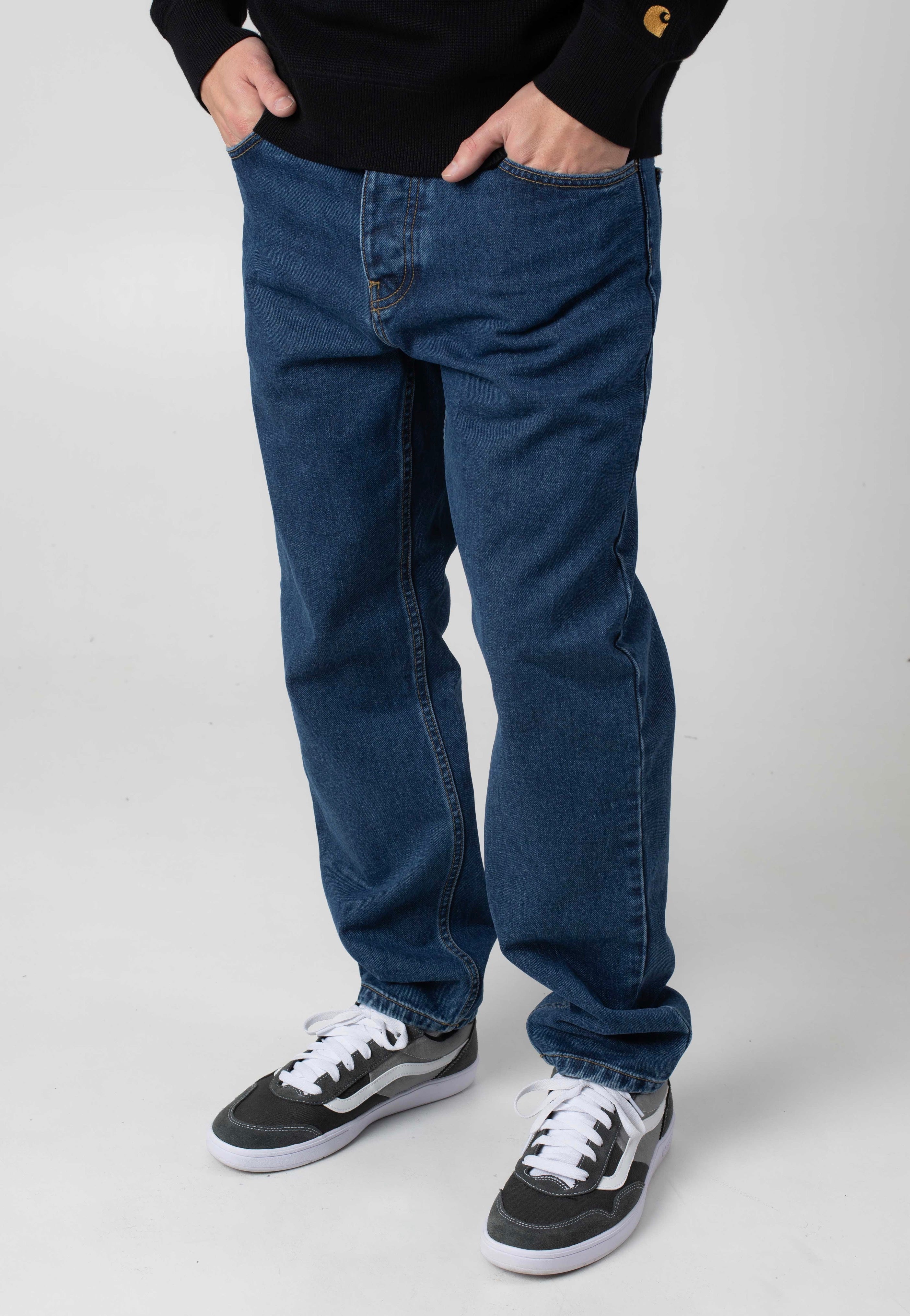 Carhartt WIP - Newel Stone Washed Blue - Pants | Men-Image