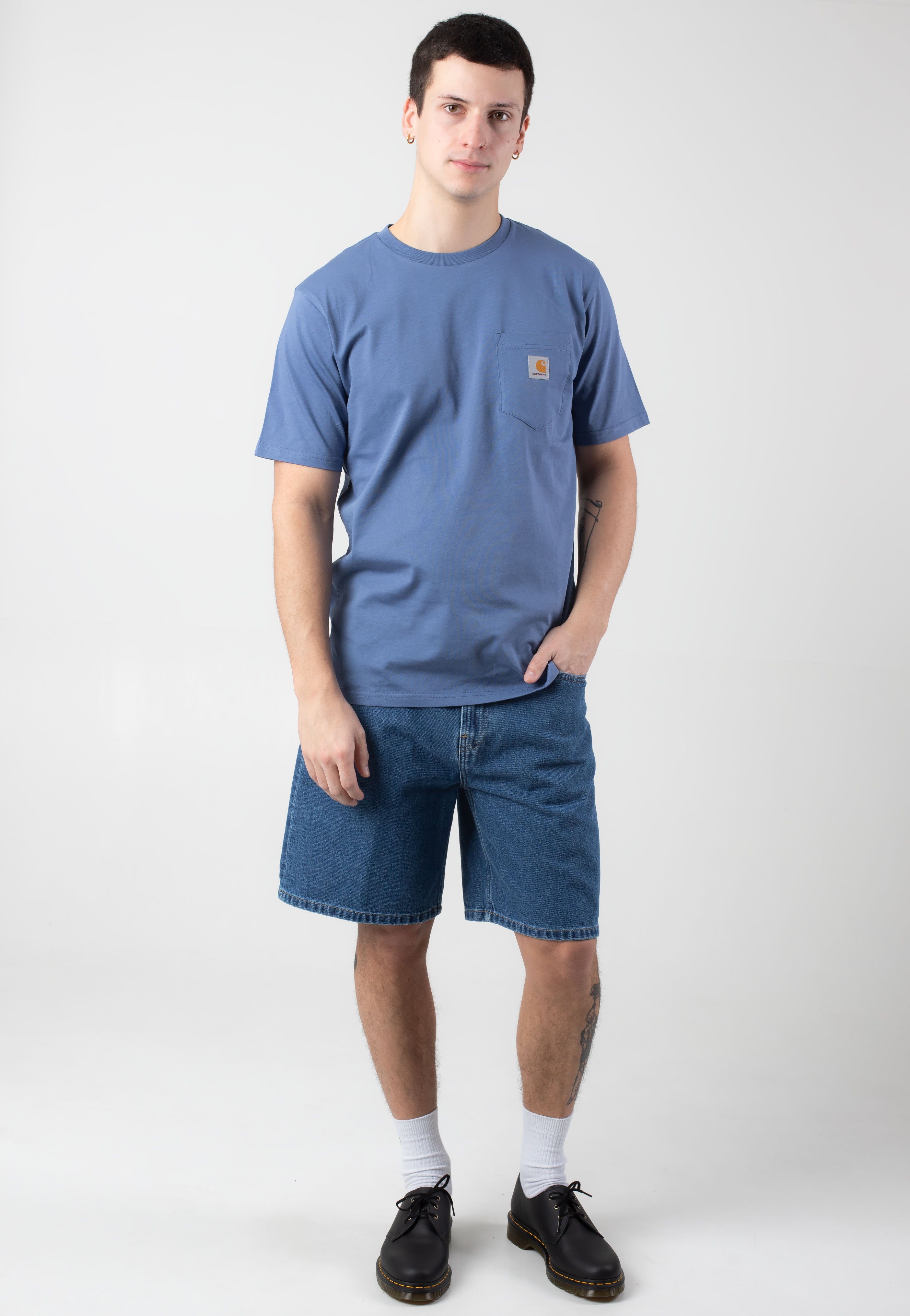 Carhartt WIP - Nolan Heavy Stone Wash Blue - Shorts | Men-Image