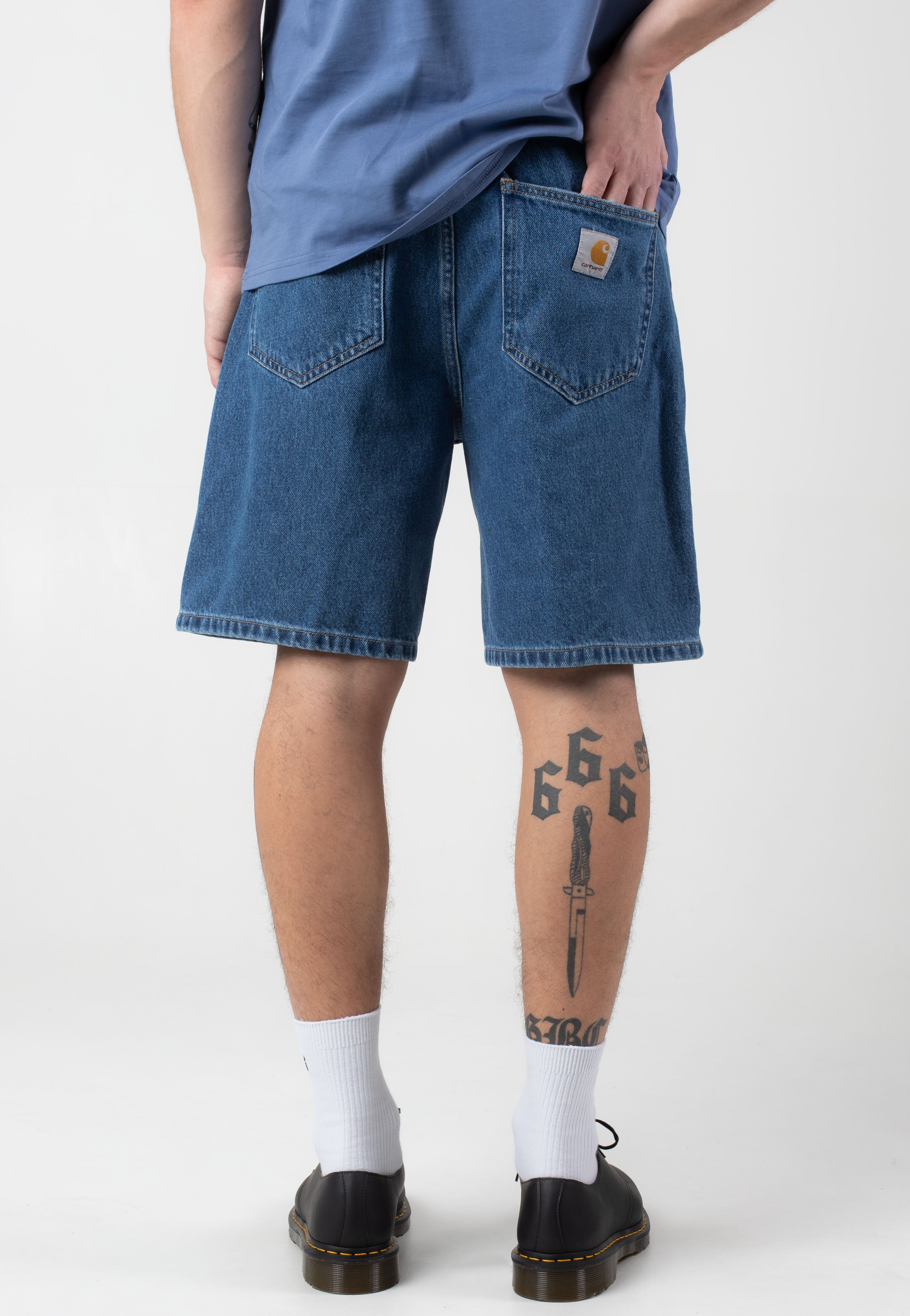 Carhartt WIP - Nolan Heavy Stone Wash Blue - Shorts | Men-Image