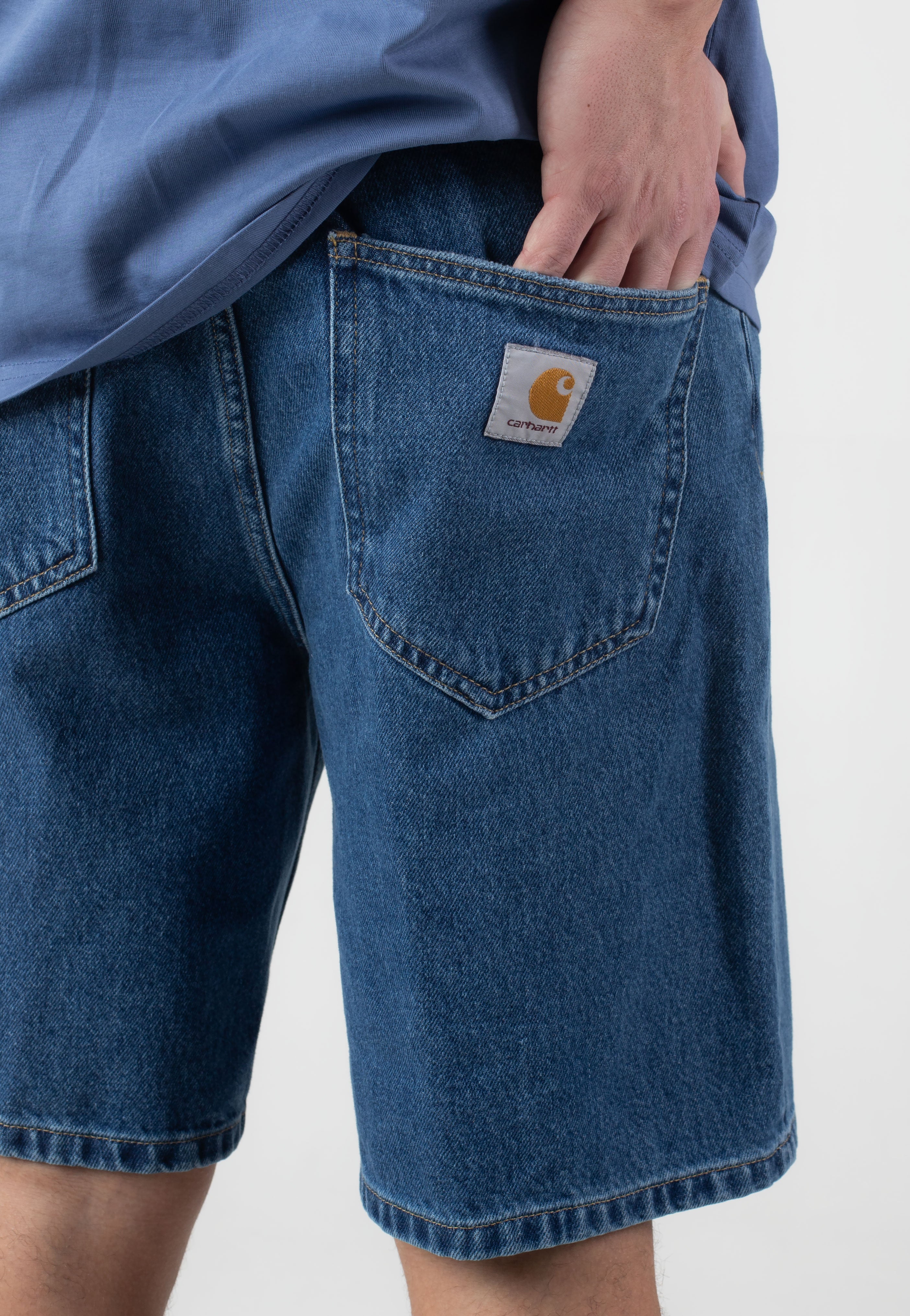 Carhartt WIP - Nolan Heavy Stone Wash Blue - Shorts | Men-Image