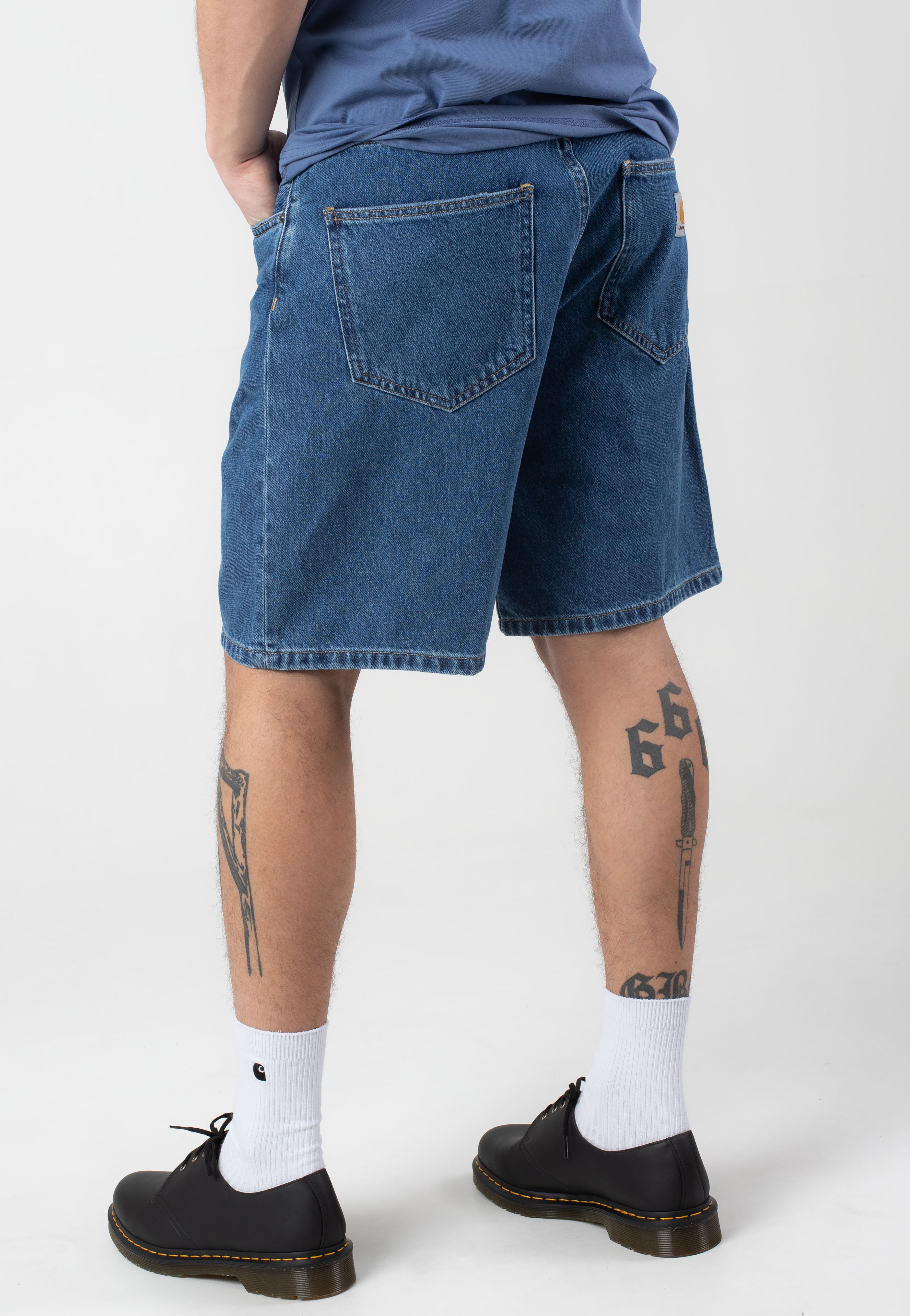 Carhartt WIP - Nolan Heavy Stone Wash Blue - Shorts | Men-Image