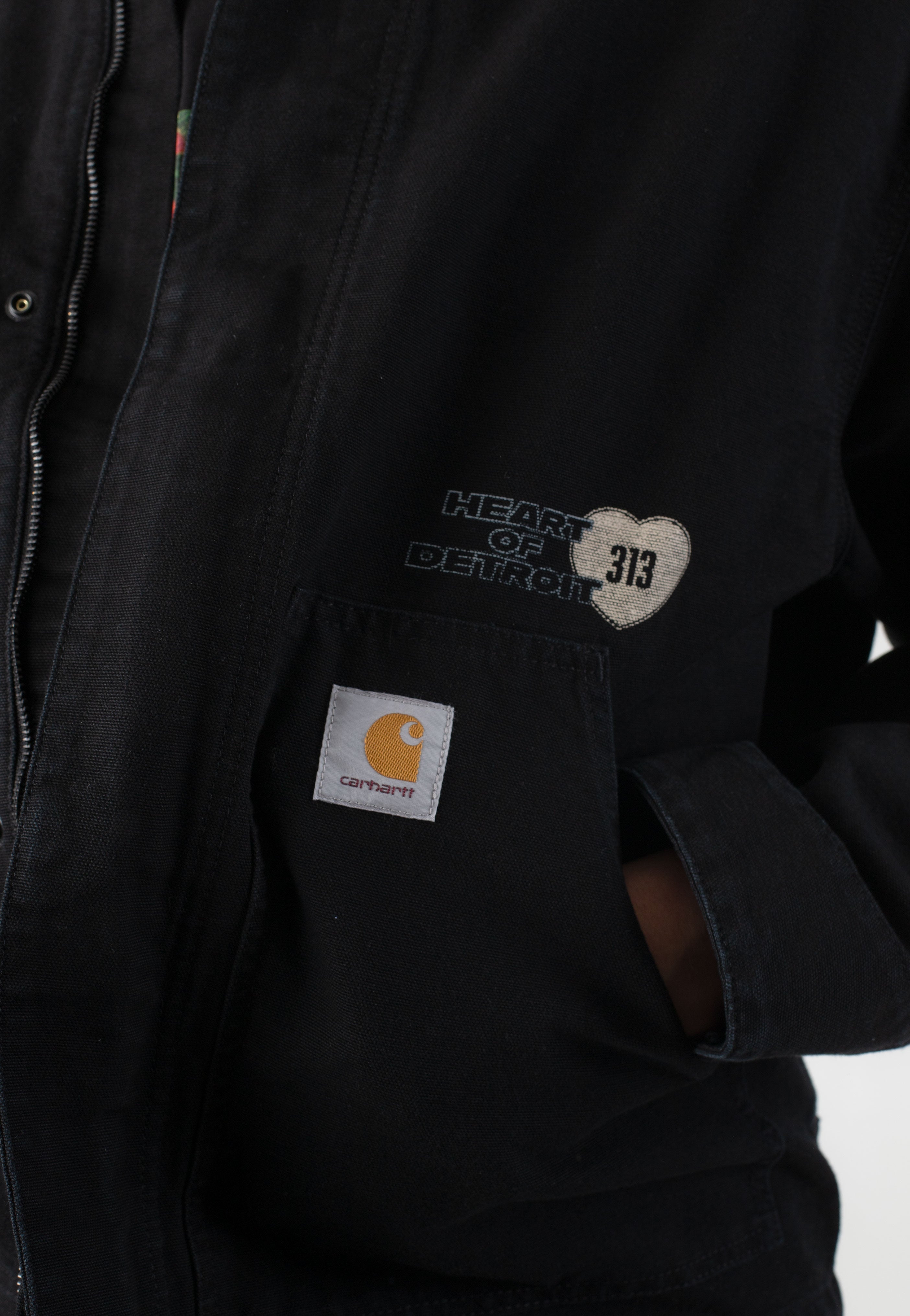 Carhartt WIP - OG Arcan Graphic Canvas Black/Black Heavy Stone Wash - Jacket | Men-Image