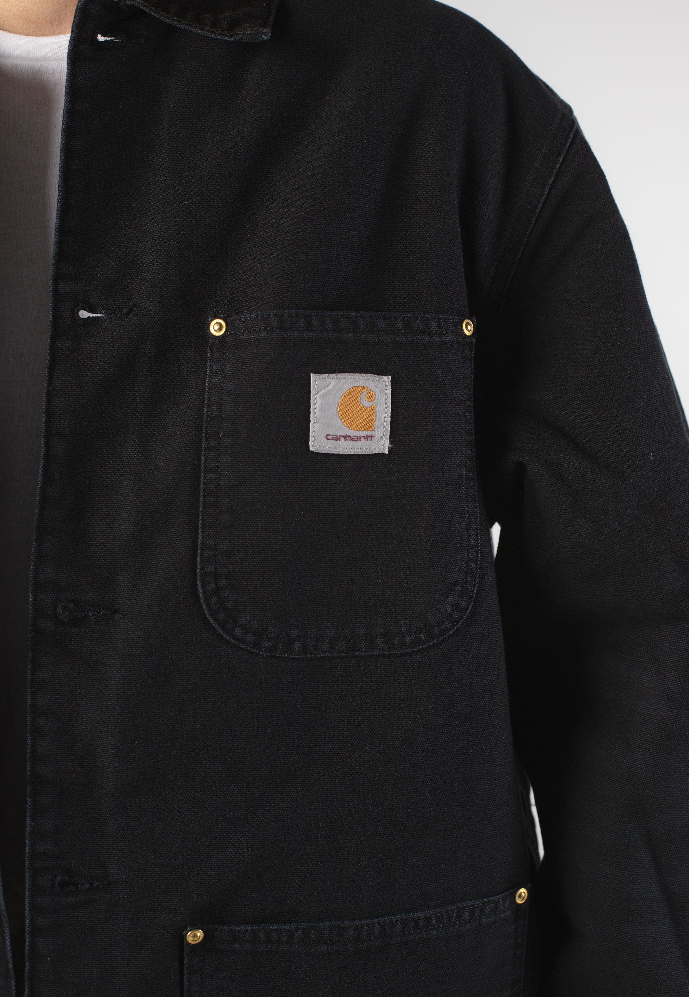 Carhartt WIP - OG Chore Stone Canvas Black/Black - Jacket | Men-Image