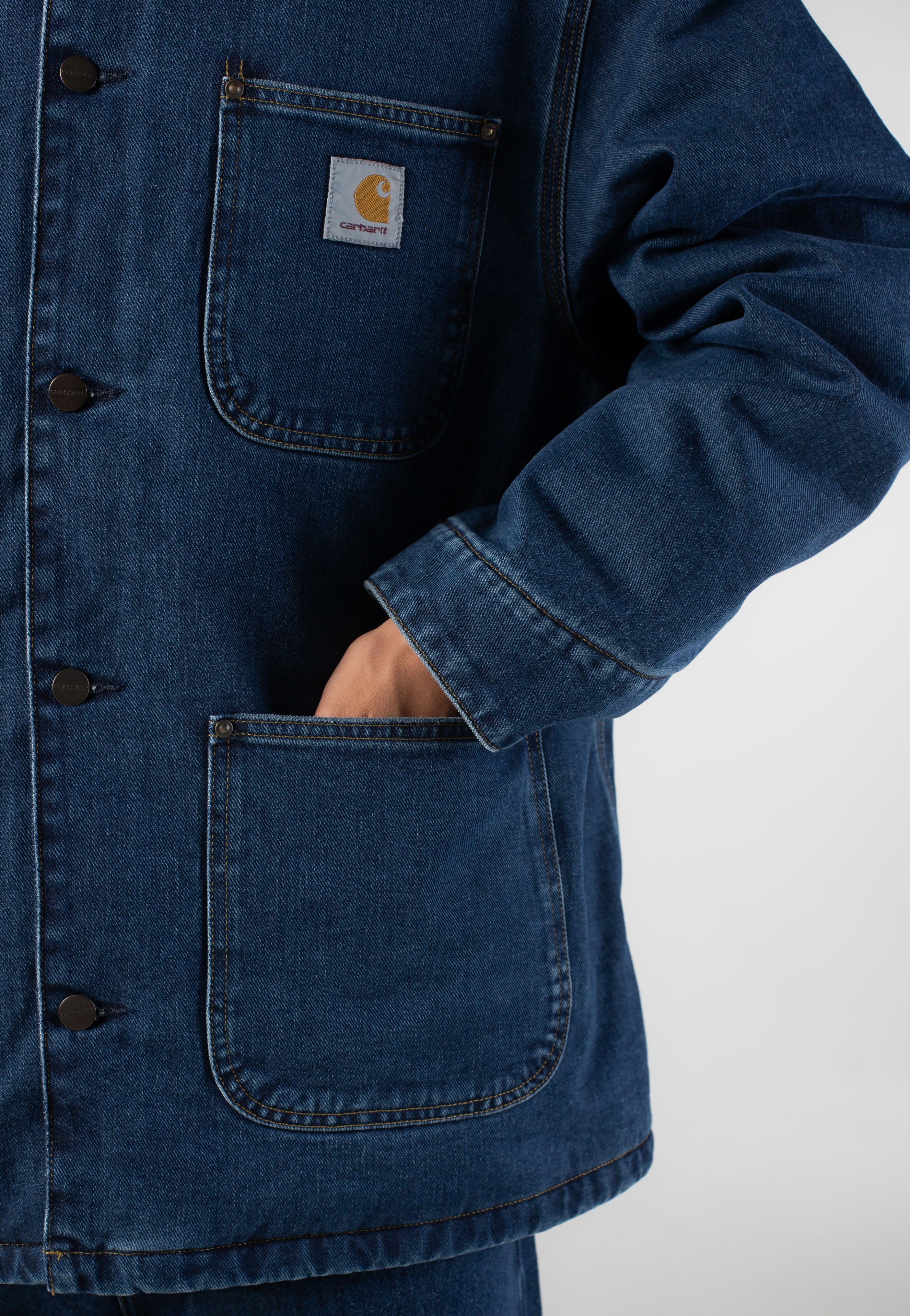 Carhartt WIP OG Chore Stone Washed Blue/Dark Navy - Jacket | Impericon