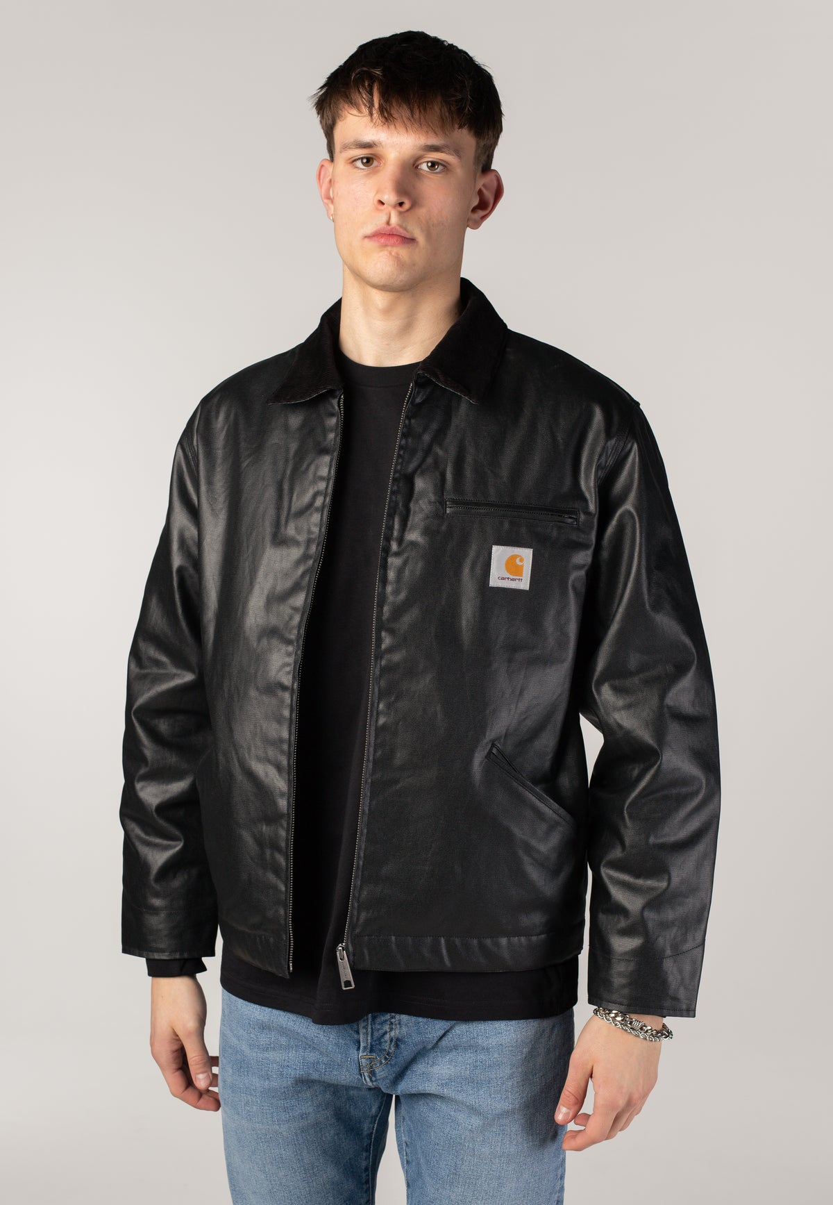 Carhartt WIP OG Dean Black/Black - Leather Jacket | Impericon