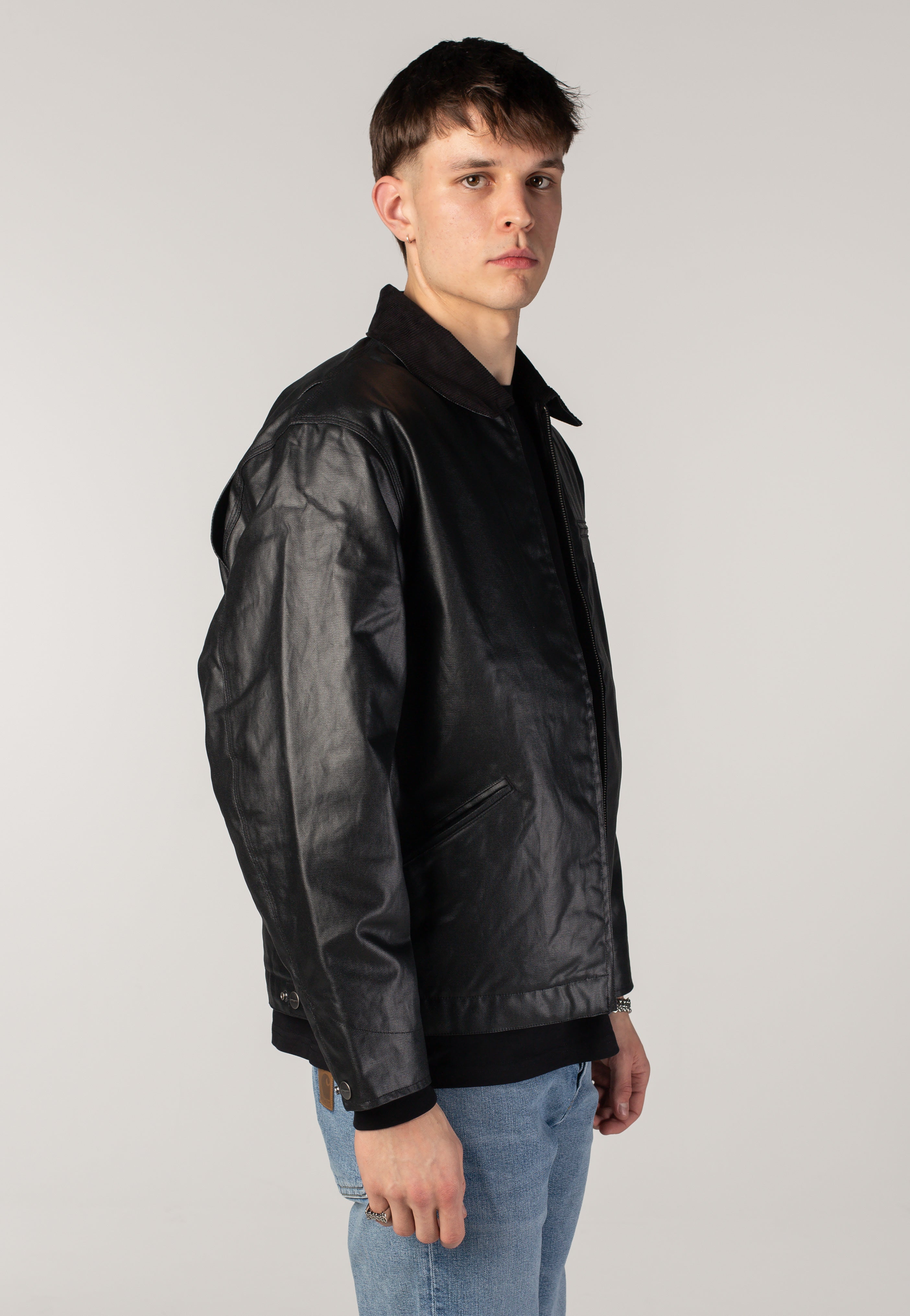 Carhartt WIP - OG Dean Black/Black - Leather Jacket | Men-Image