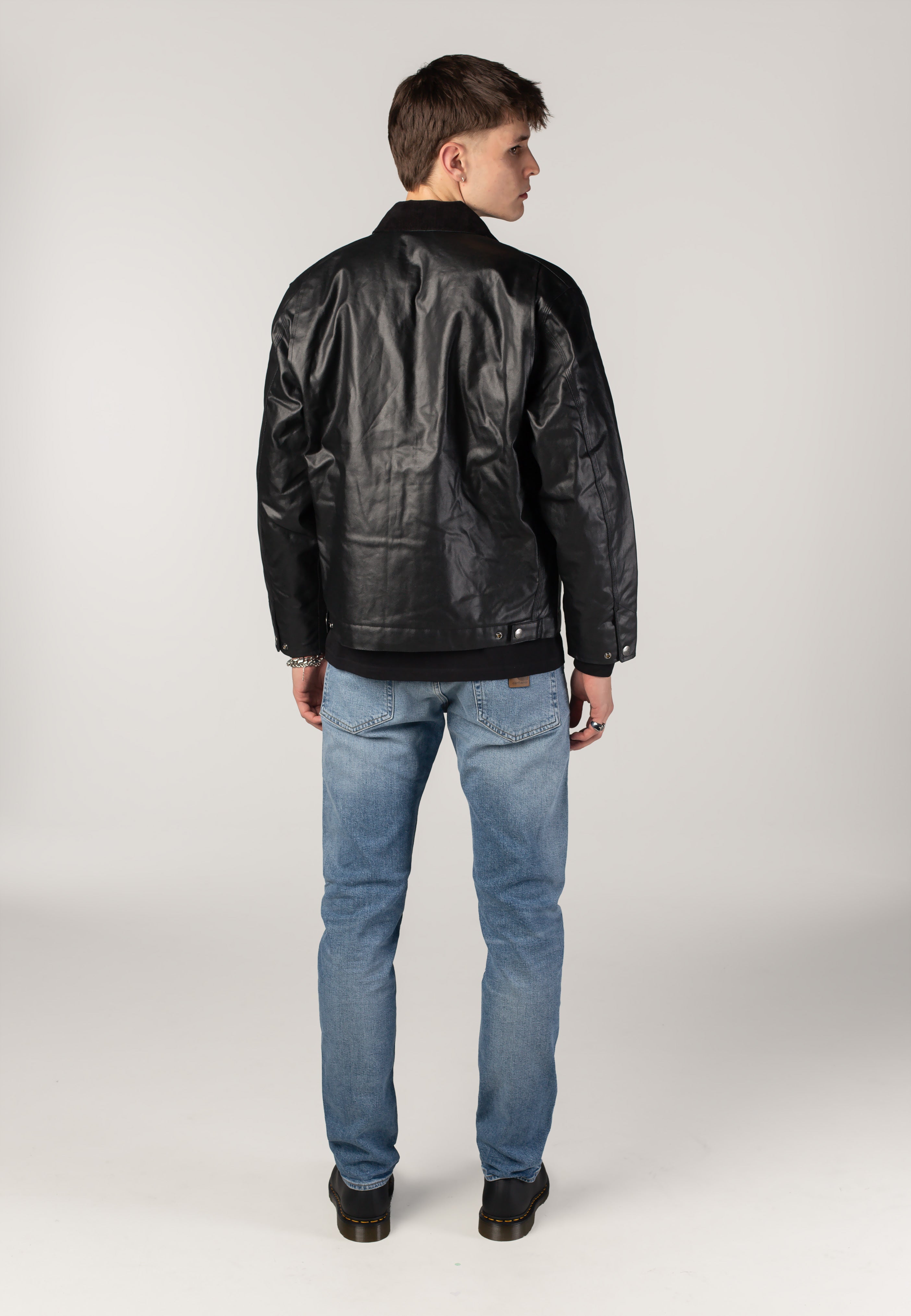 Carhartt WIP - OG Dean Black/Black - Leather Jacket | Men-Image