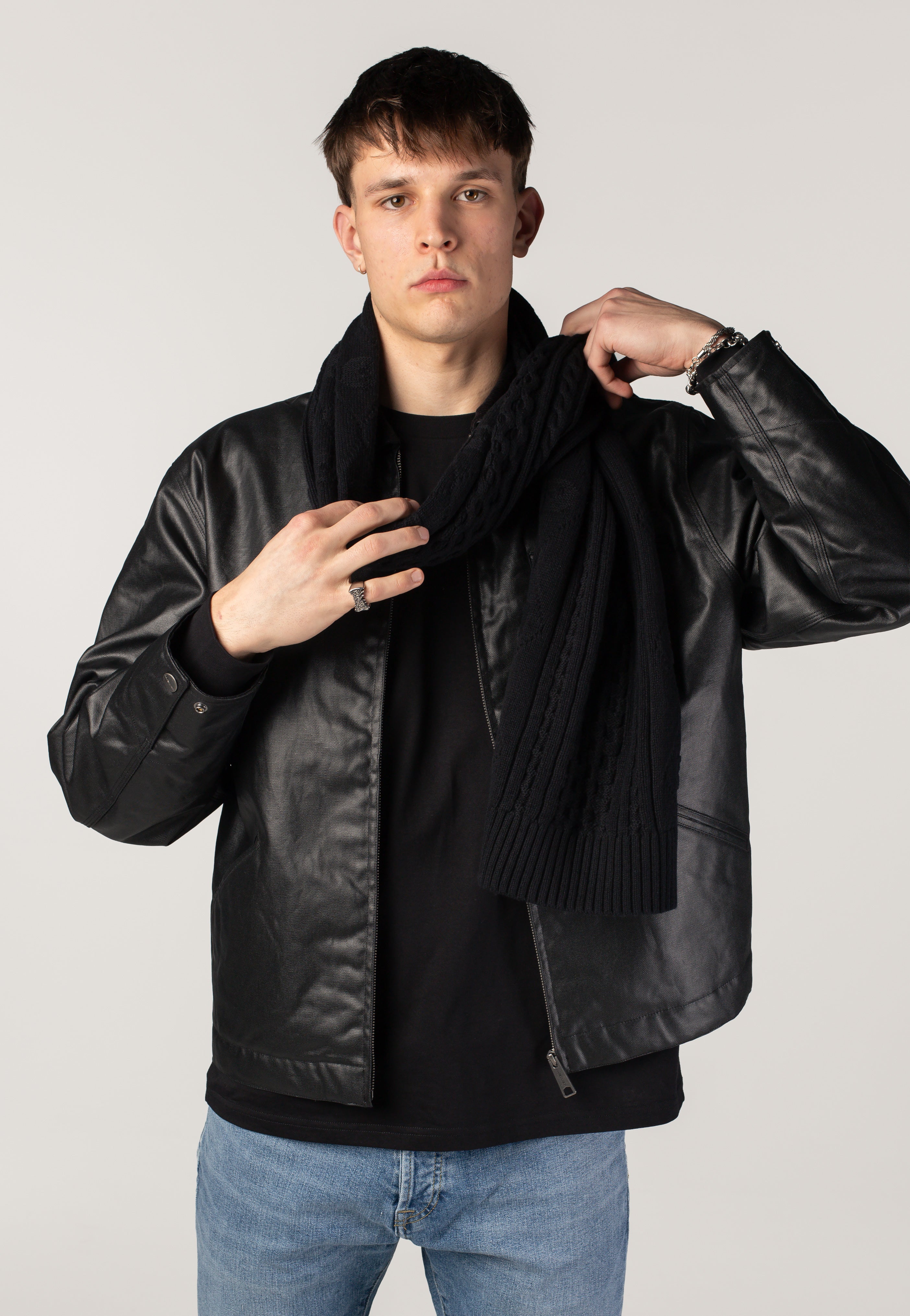 Carhartt WIP - OG Dean Black/Black - Leather Jacket | Men-Image