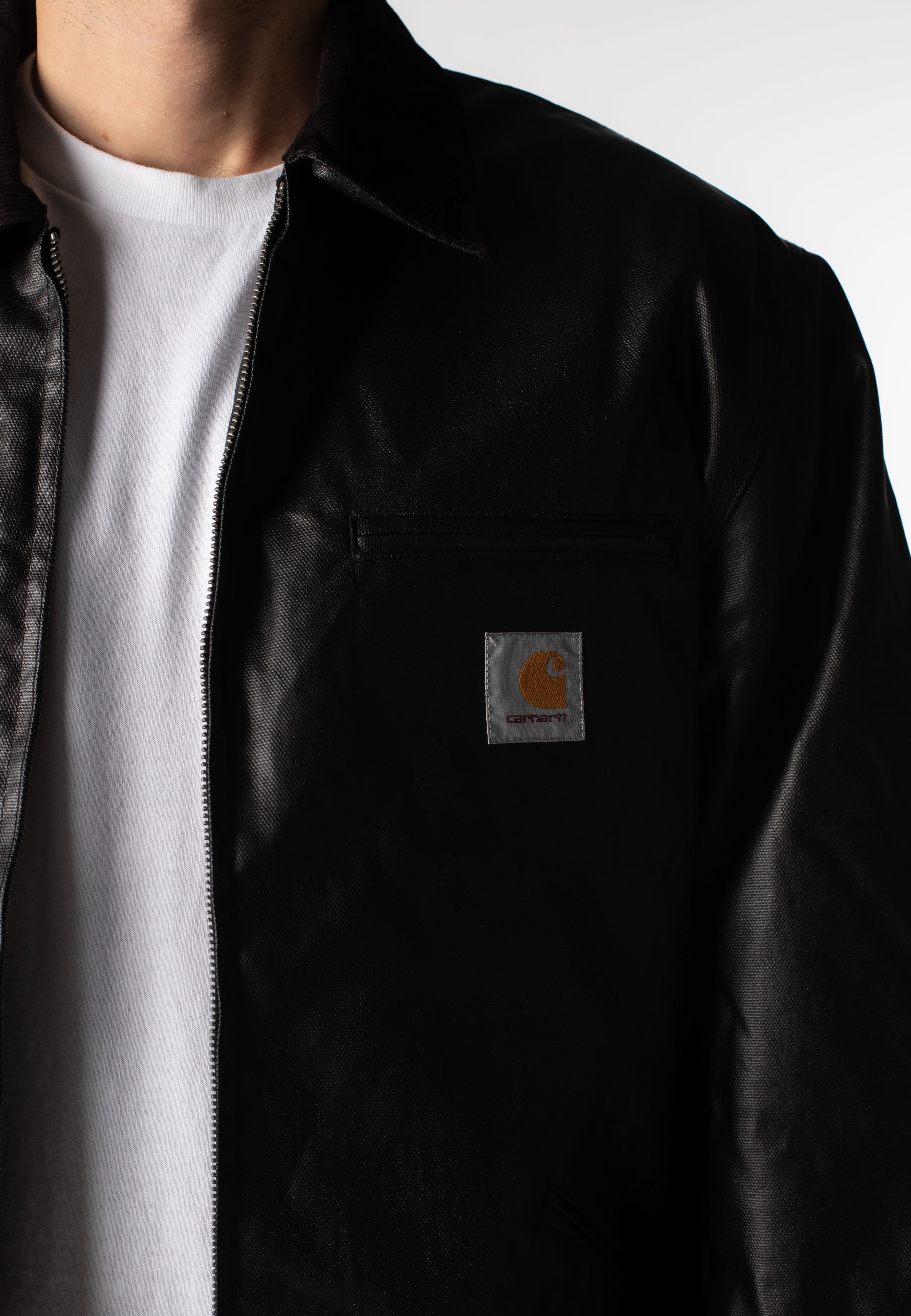 Carhartt WIP - OG Dean Black/Black - Leather Jacket | Men-Image