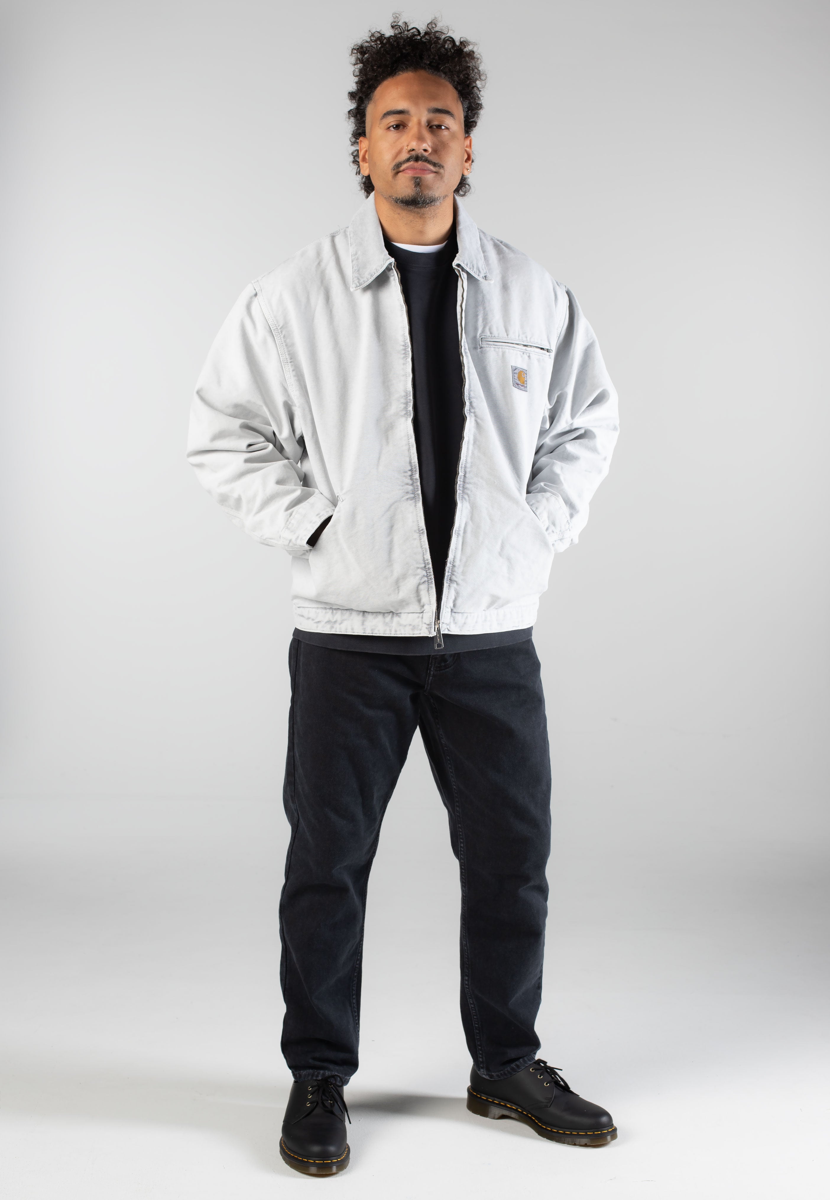 Carhartt WIP - OG Detroit Canvas Black/Black Chalk Wash - Jacket