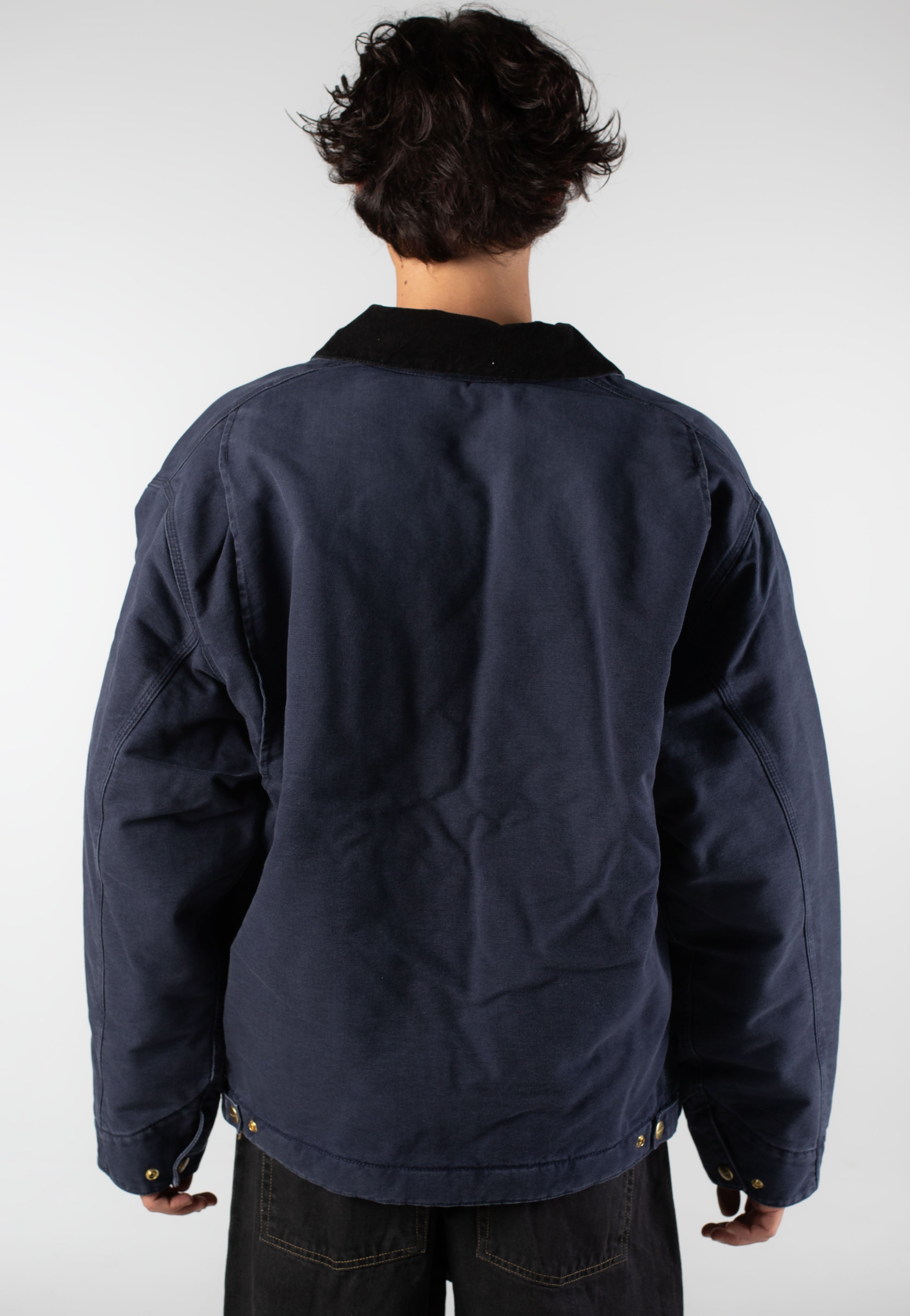 Carhartt WIP - OG Detroit Stone Canvas Dark Navy/Black - Jacket | Men-Image