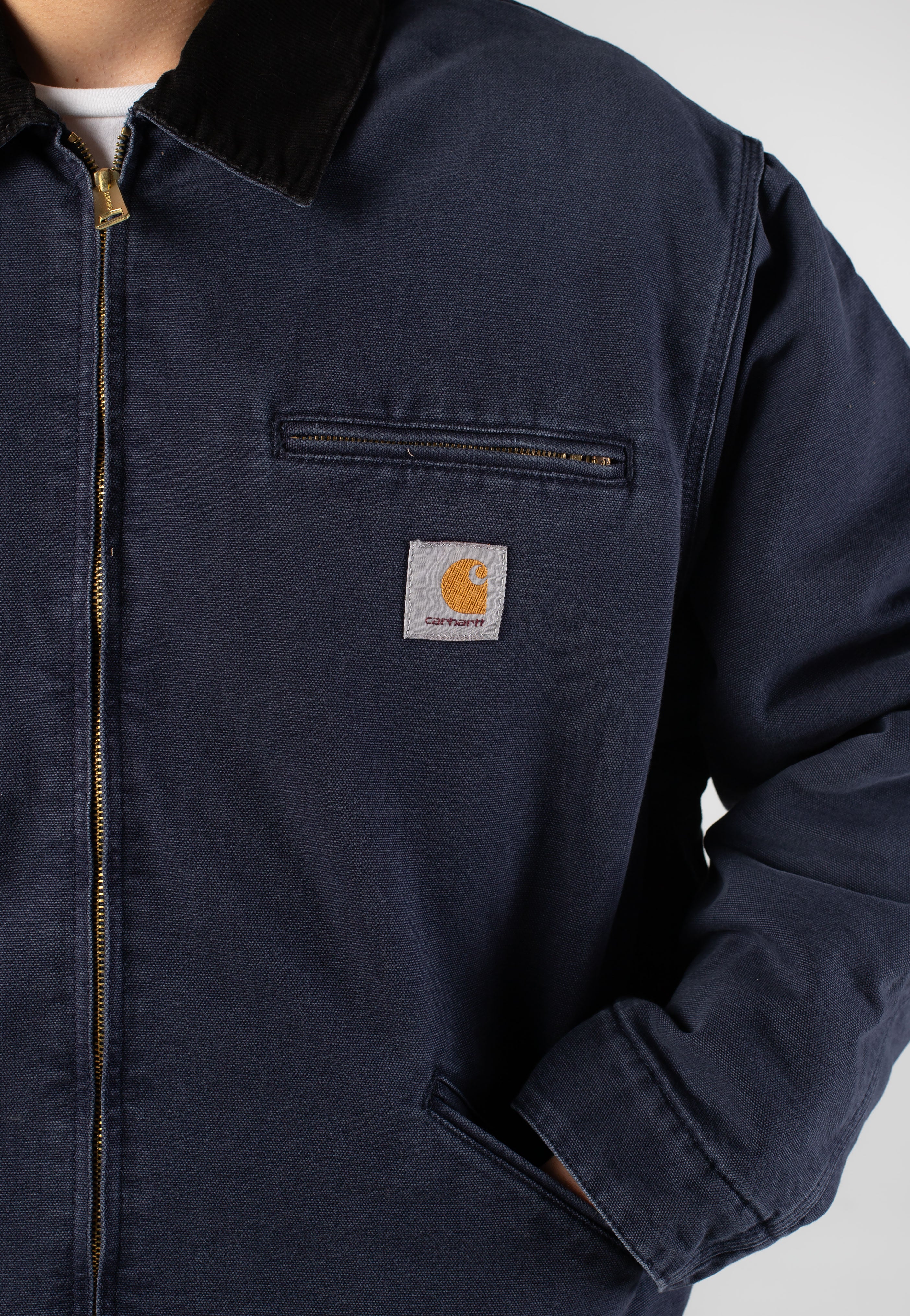 Carhartt WIP - OG Detroit Stone Canvas Dark Navy/Black - Jacket | Men-Image