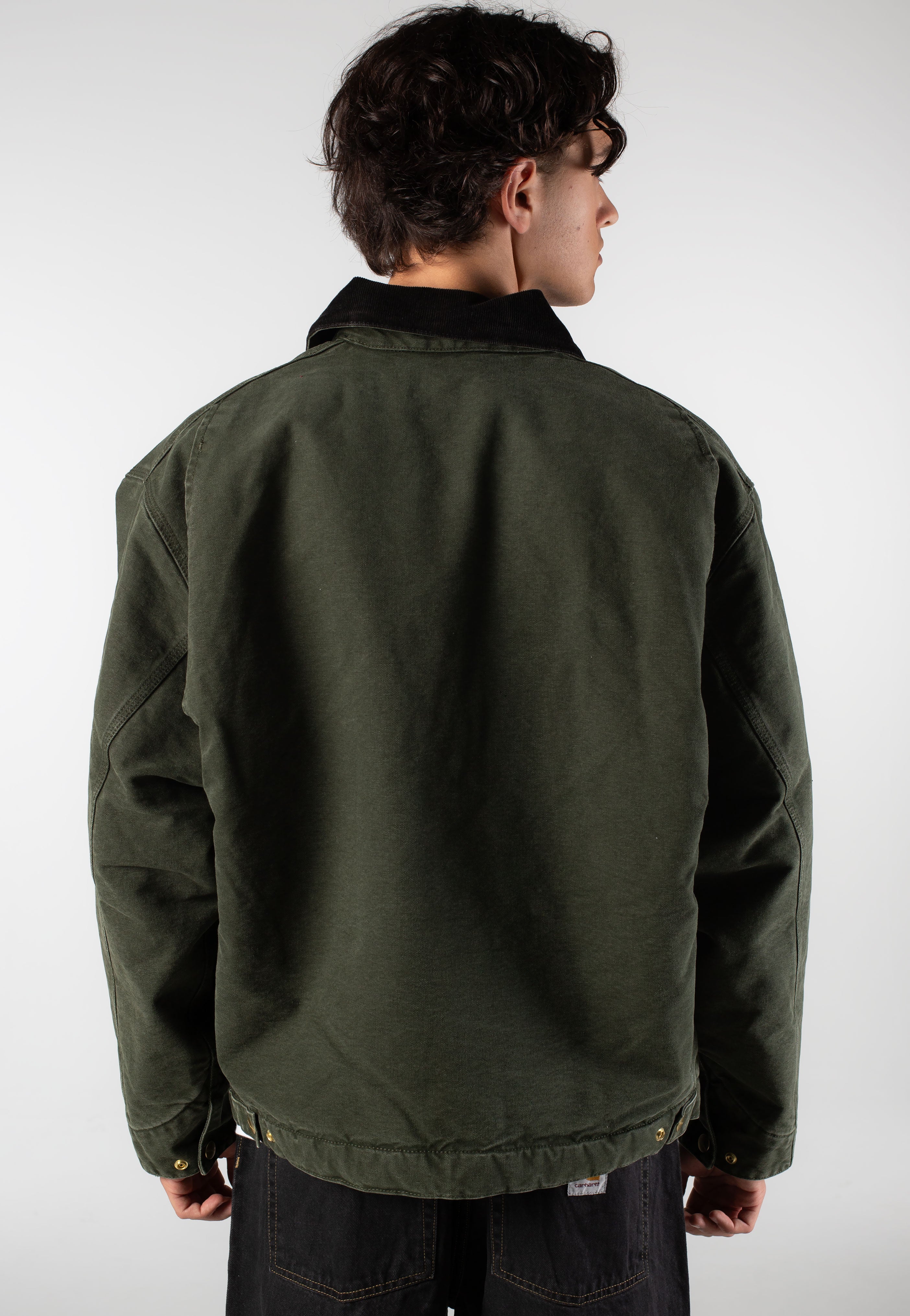 Carhartt WIP - OG Detroit Stone Canvas Olive/Black - Jacket