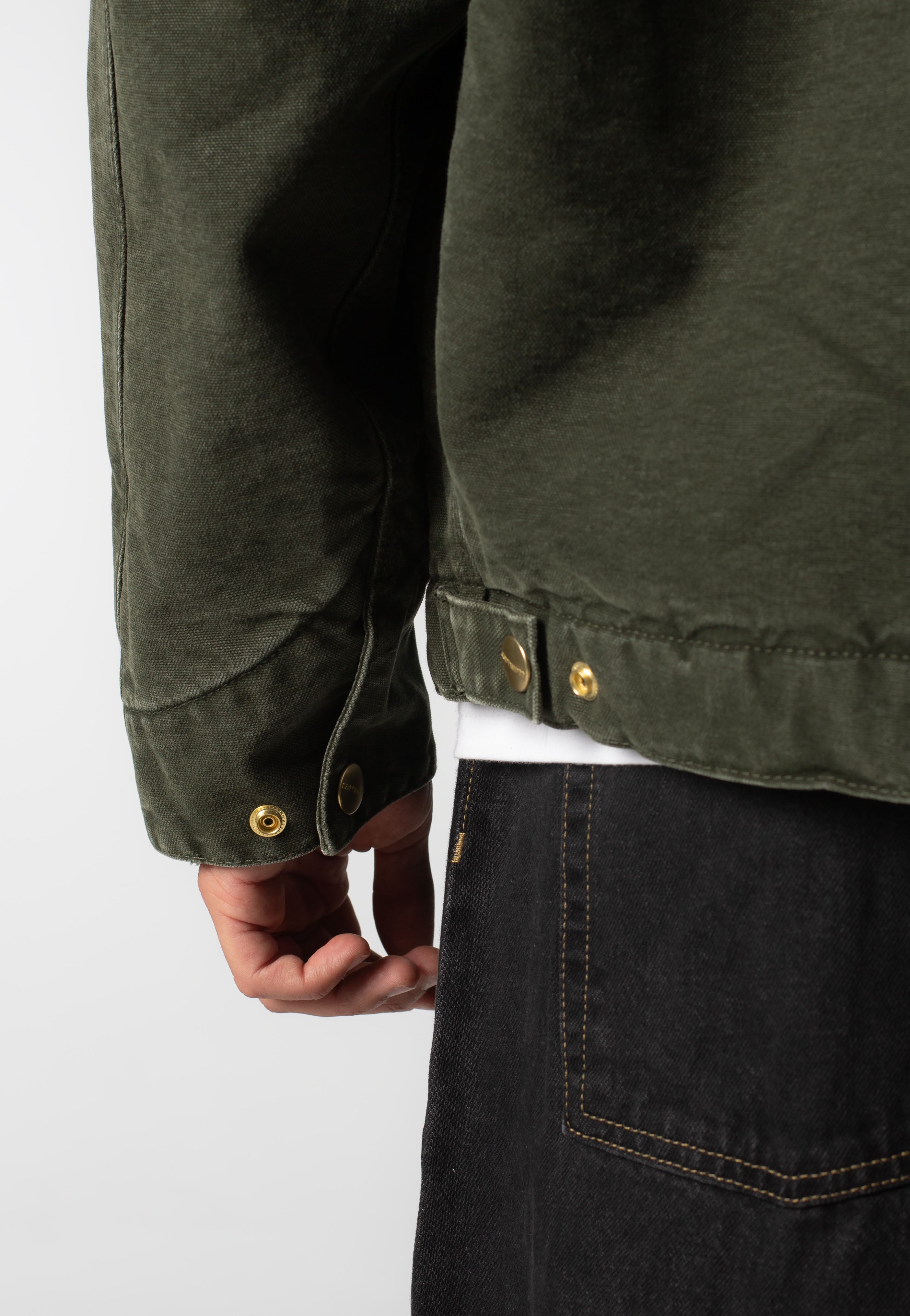Carhartt WIP - OG Detroit Stone Canvas Olive/Black - Jacket