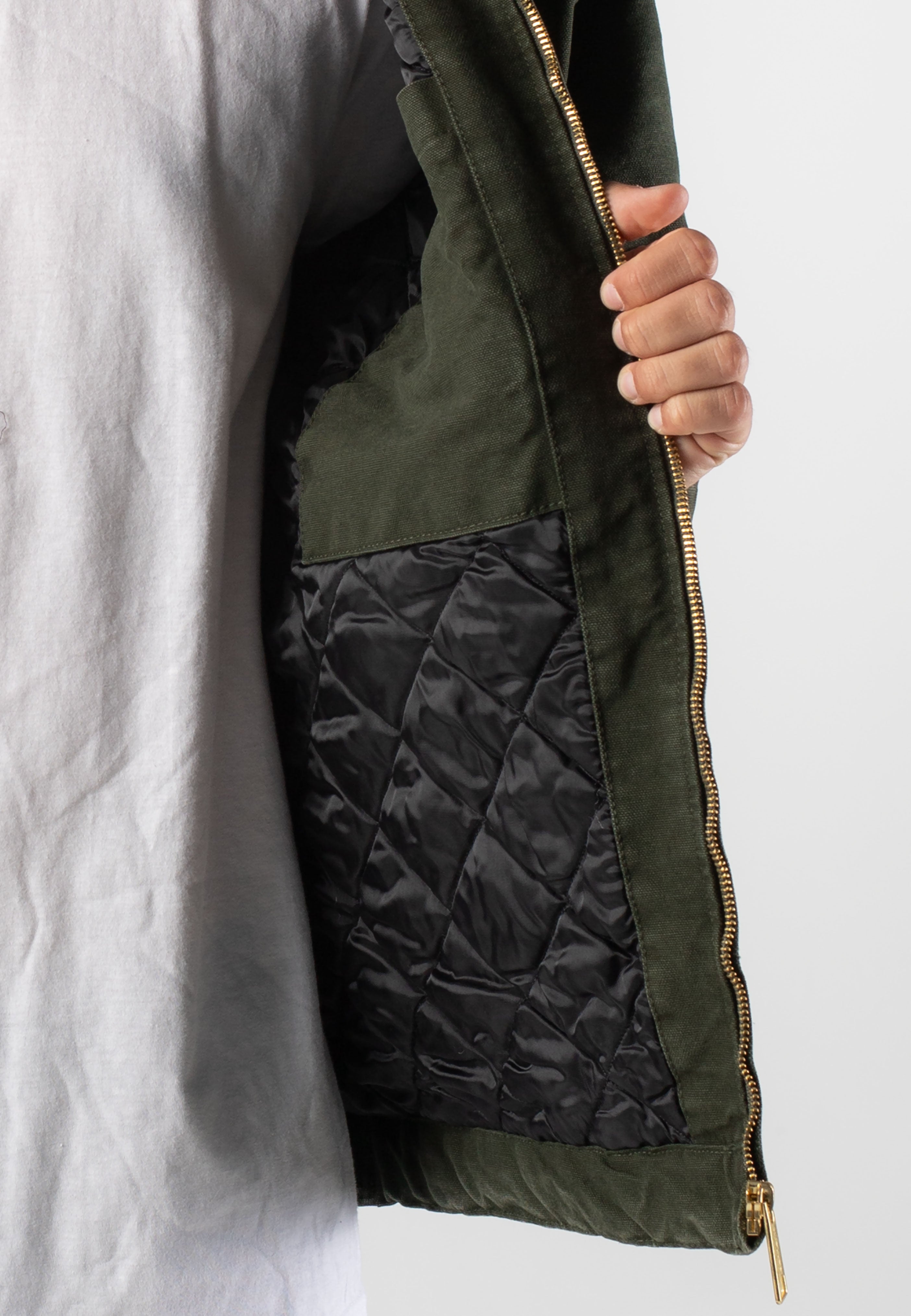 Carhartt WIP - OG Detroit Stone Canvas Olive/Black - Jacket