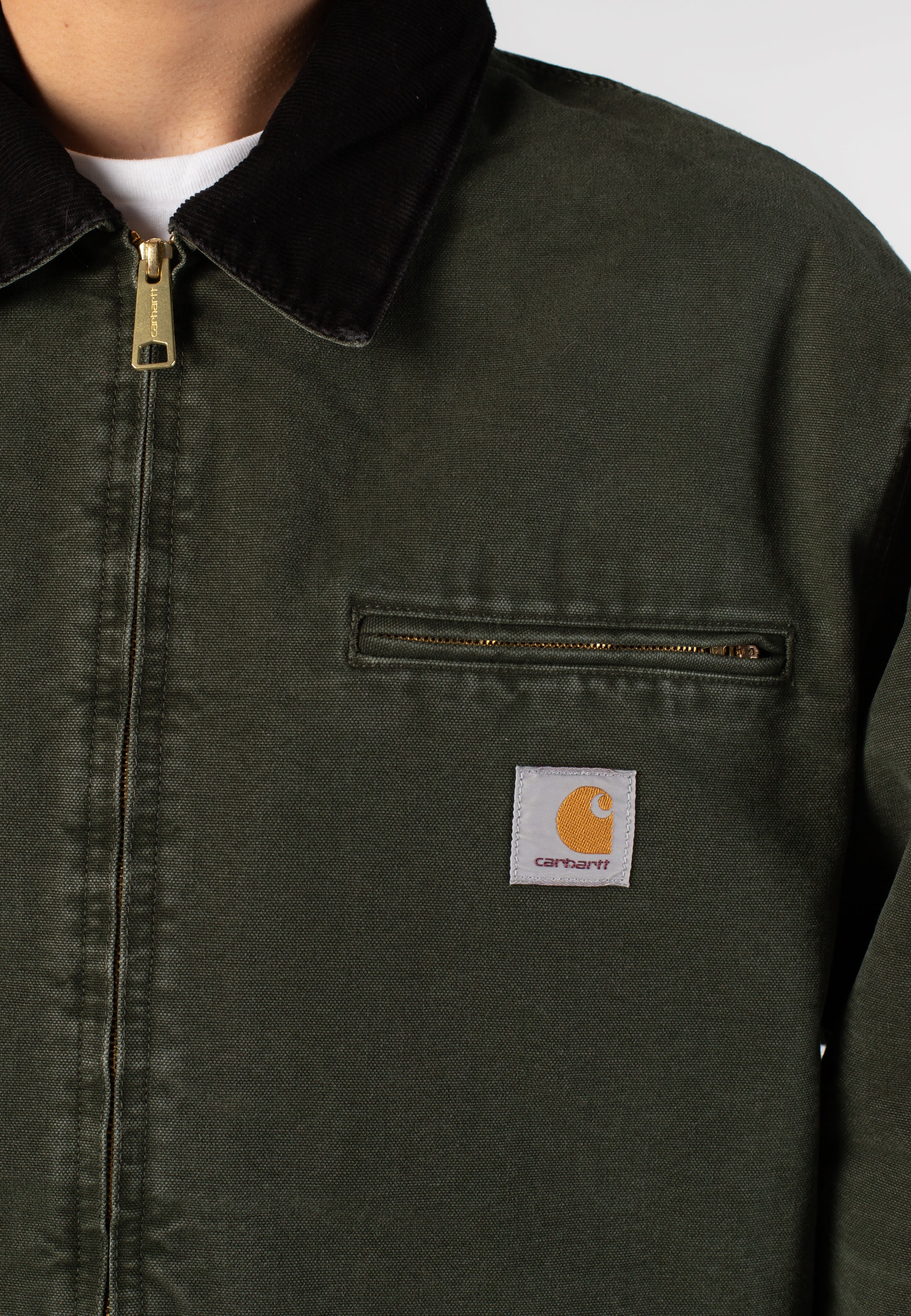 Carhartt WIP - OG Detroit Stone Canvas Olive/Black - Jacket