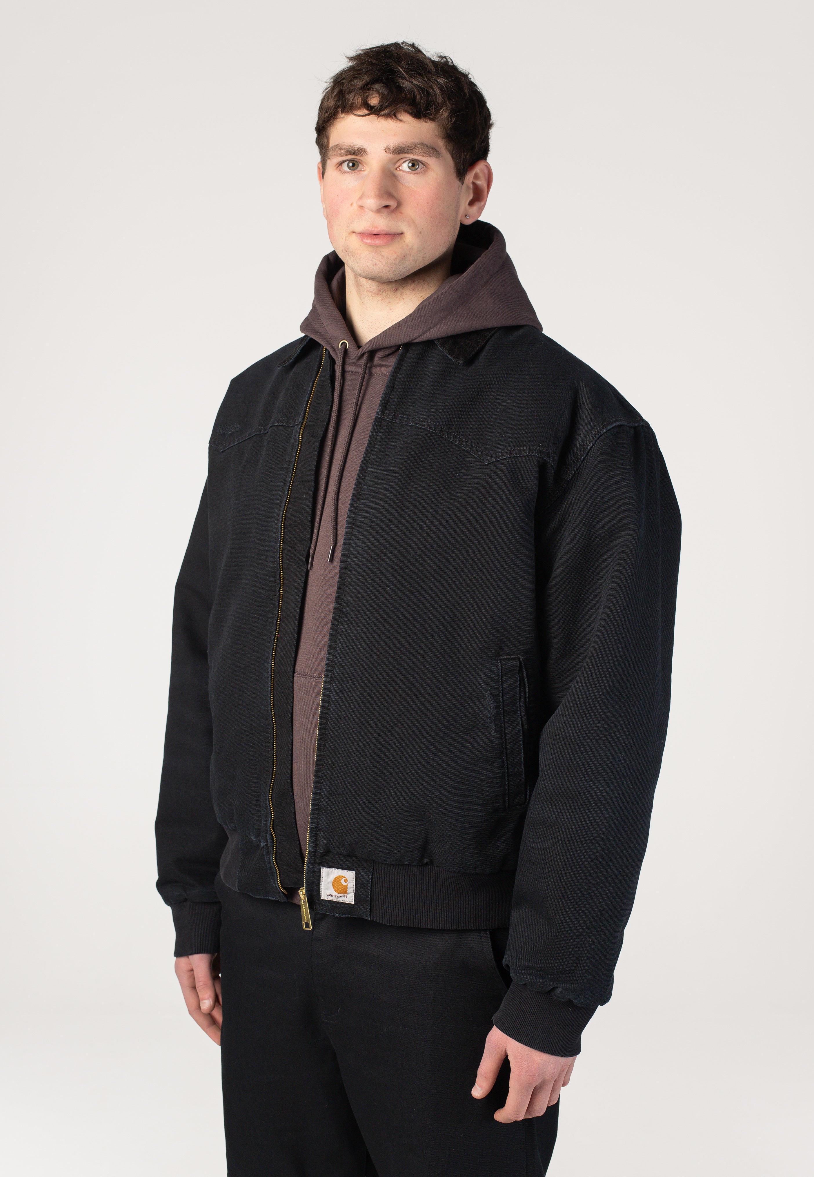 Carhartt WIP - OG Santa Fe Grind Wash Black/Black - Jacket | Men-Image