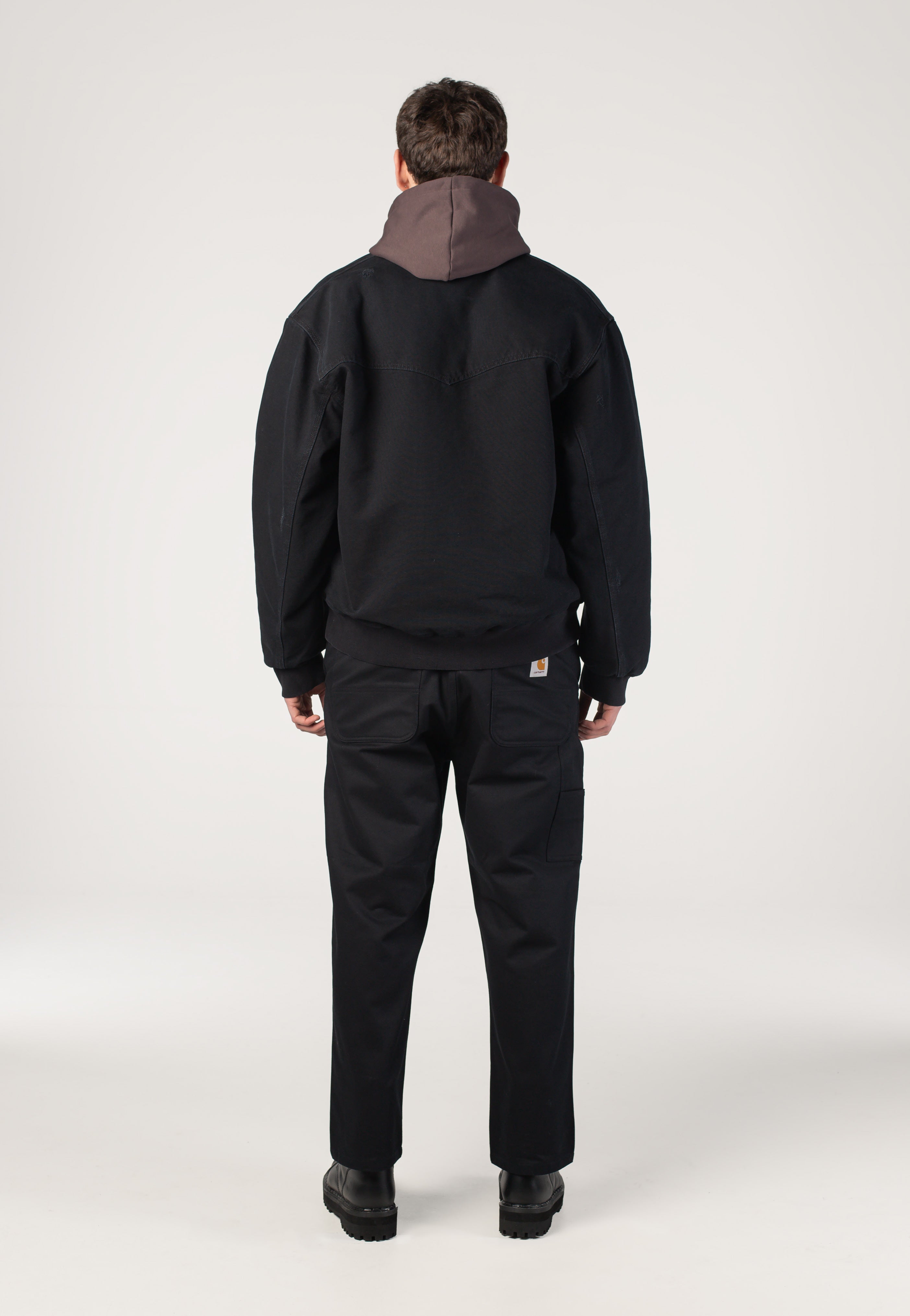 即完売　carhartt wip og SantaFe grind Wash　S Carhartt WIP OG Santa Fe Jacket Black - Black Grind Wash – Black