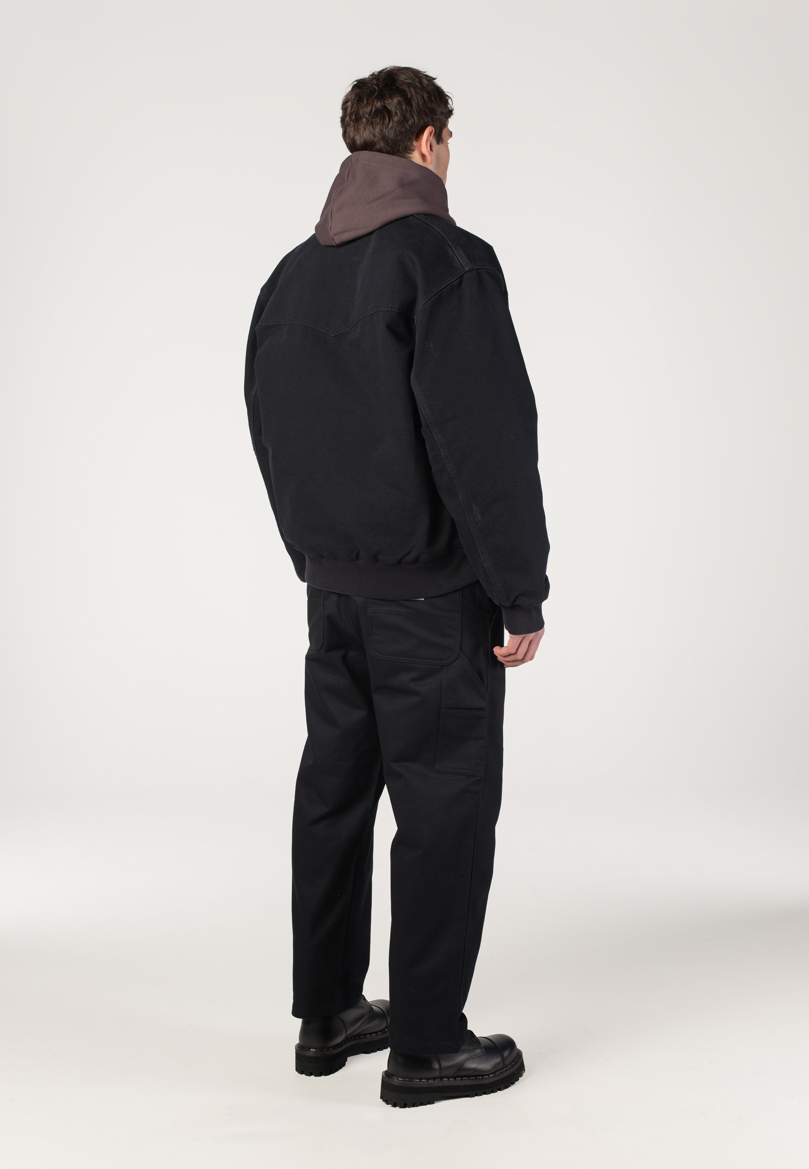 即完売　carhartt wip og SantaFe grind Wash　S Carhartt WIP OG Santa Fe Jacket Black - Black Grind Wash – Black
