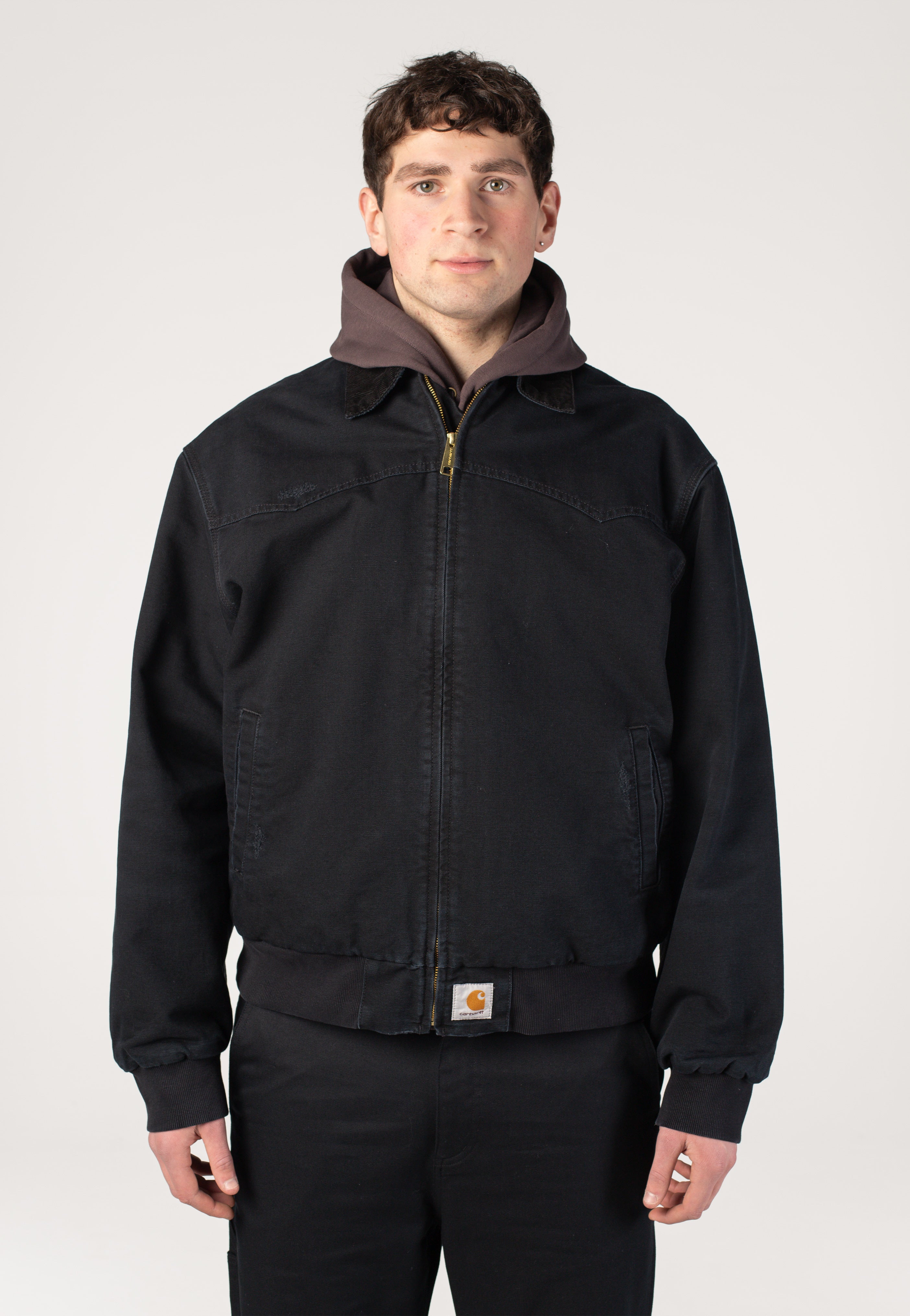 Carhartt WIP - OG Santa Fe Grind Wash Black/Black - Jacket | Men-Image