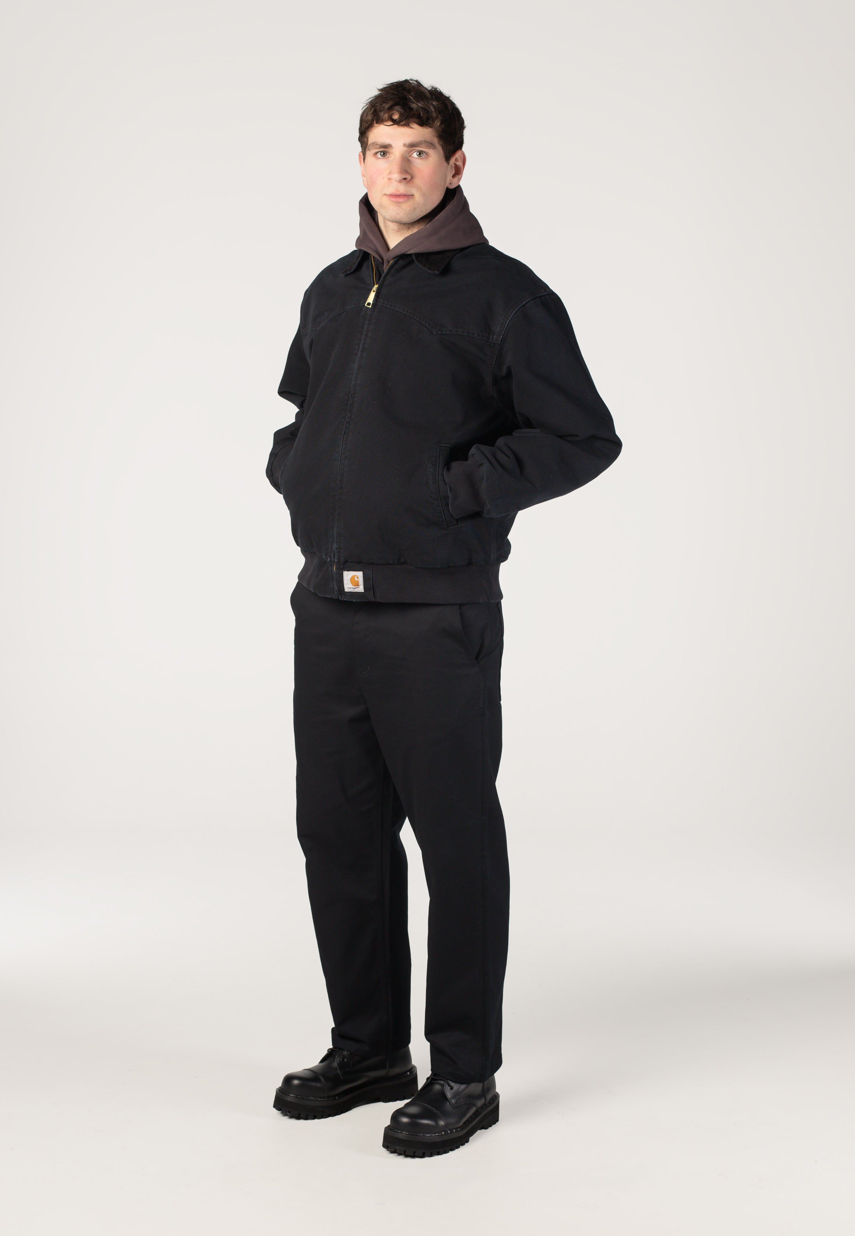 Carhartt WIP - OG Santa Fe Grind Wash Black/Black - Jacket | Impericon