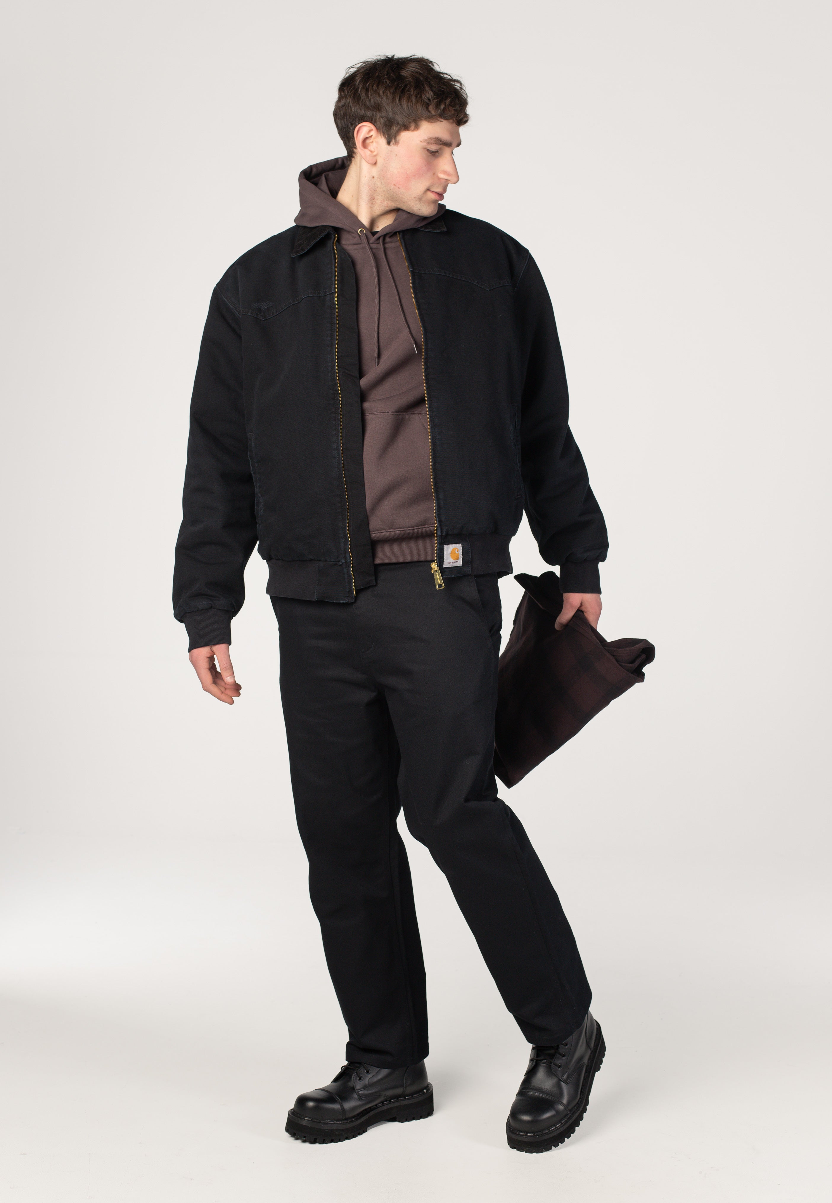 Carhartt WIP - OG Santa Fe Grind Wash Black/Black - Jacket | Impericon