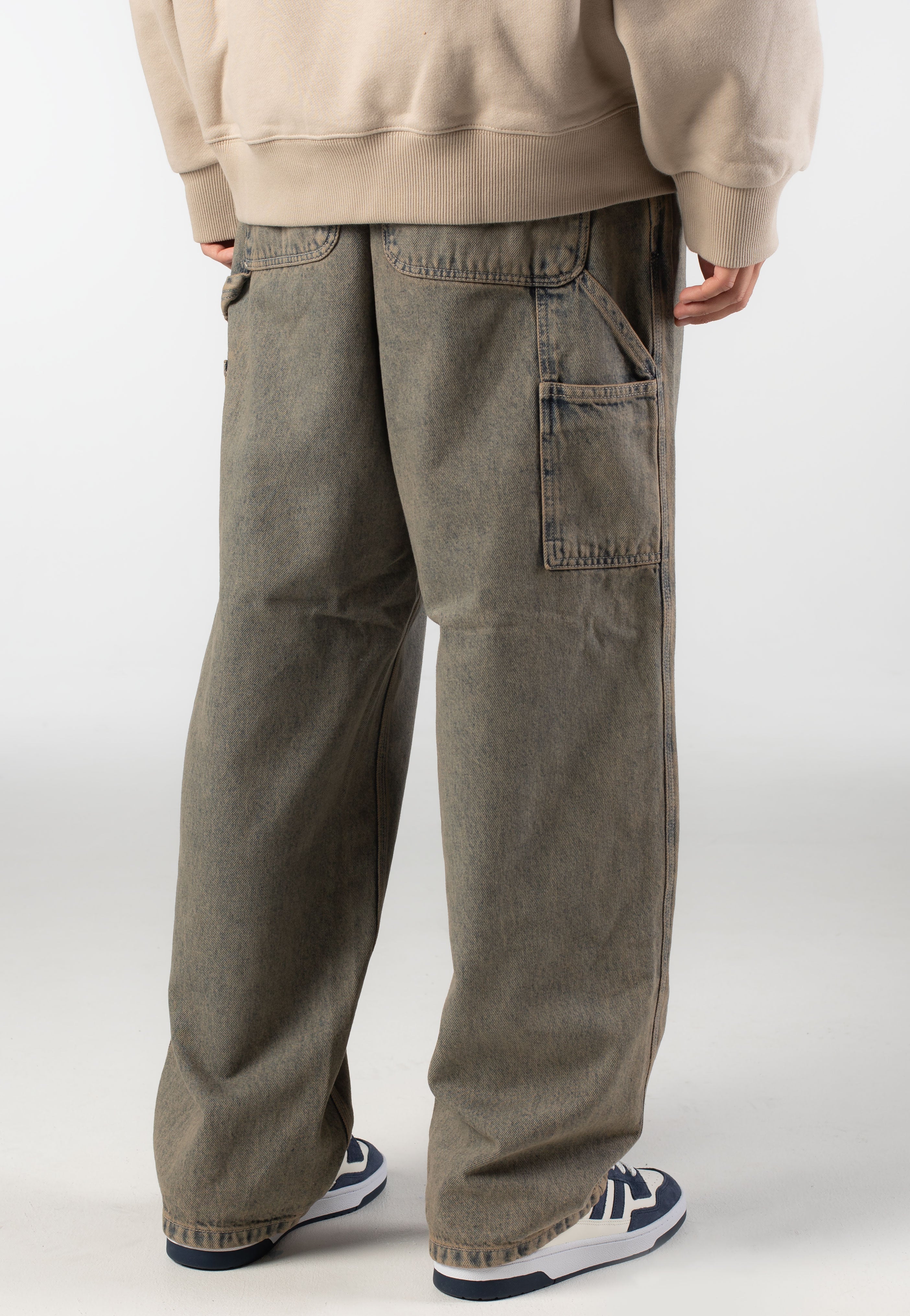 Carhartt WIP - OG Single Knee Blue/Leather Garment Dyed - Jeans | Men-Image