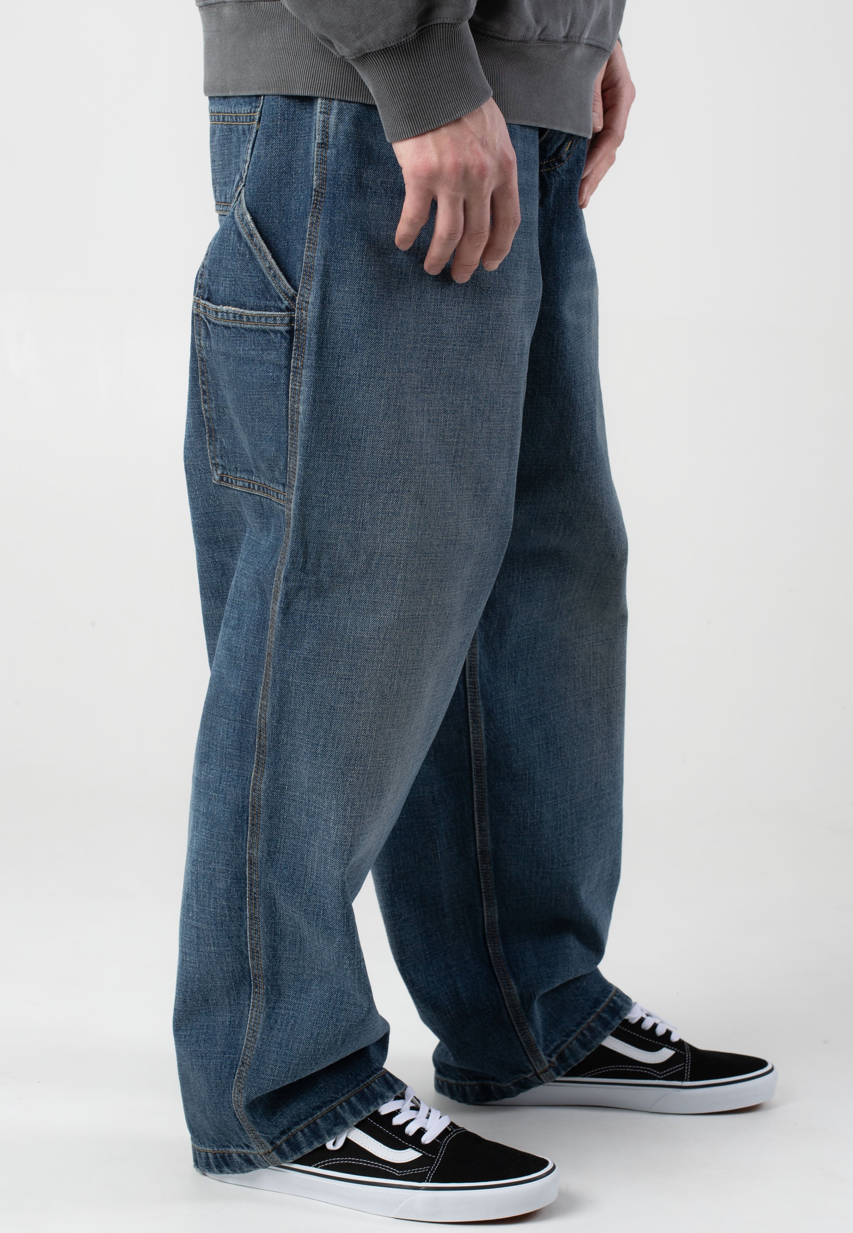 Carhartt WIP - OG Single Knee Dark Used Wash Blue - Pants | Men-Image