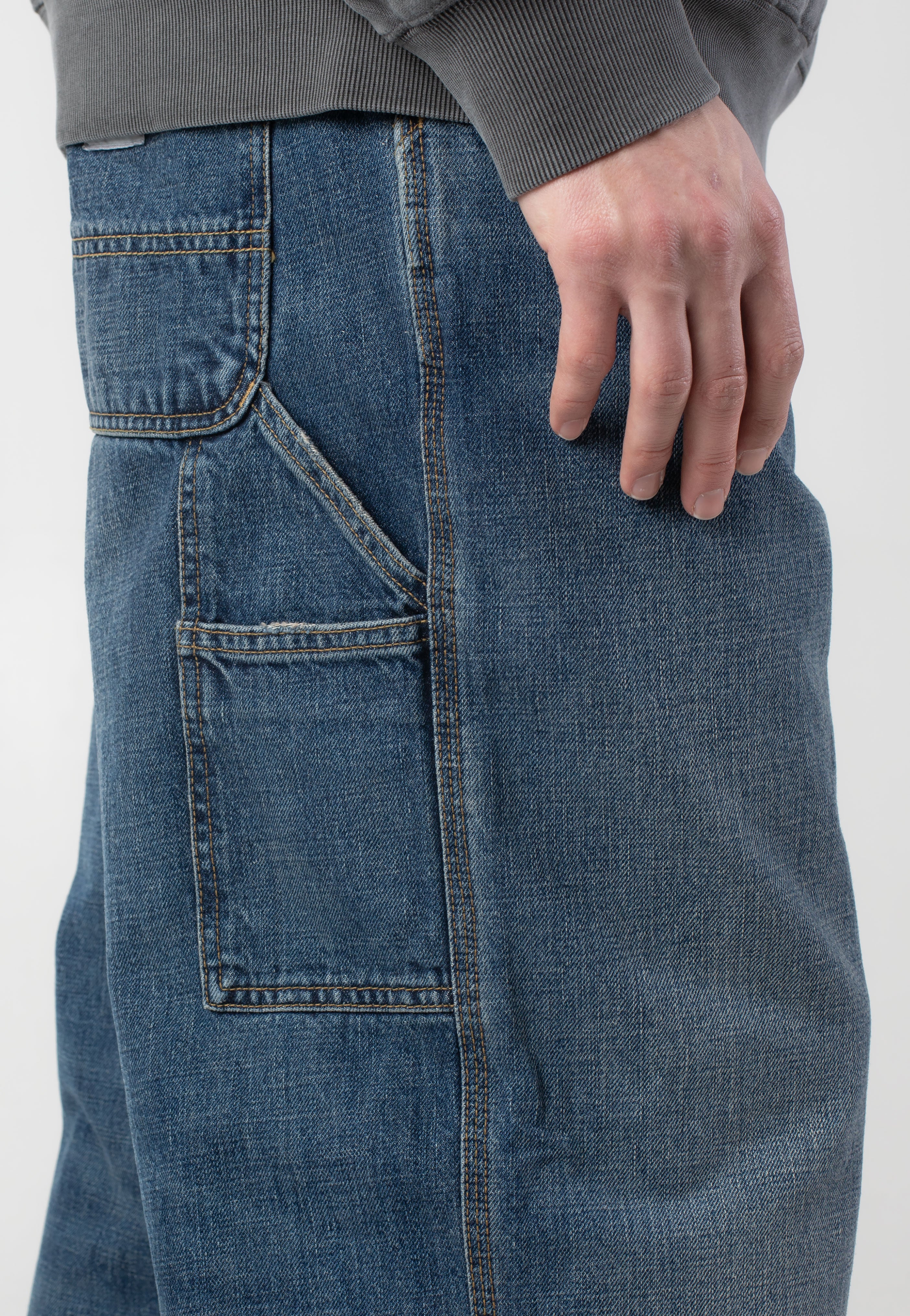 Carhartt WIP - OG Single Knee Dark Used Wash Blue - Pants | Men-Image