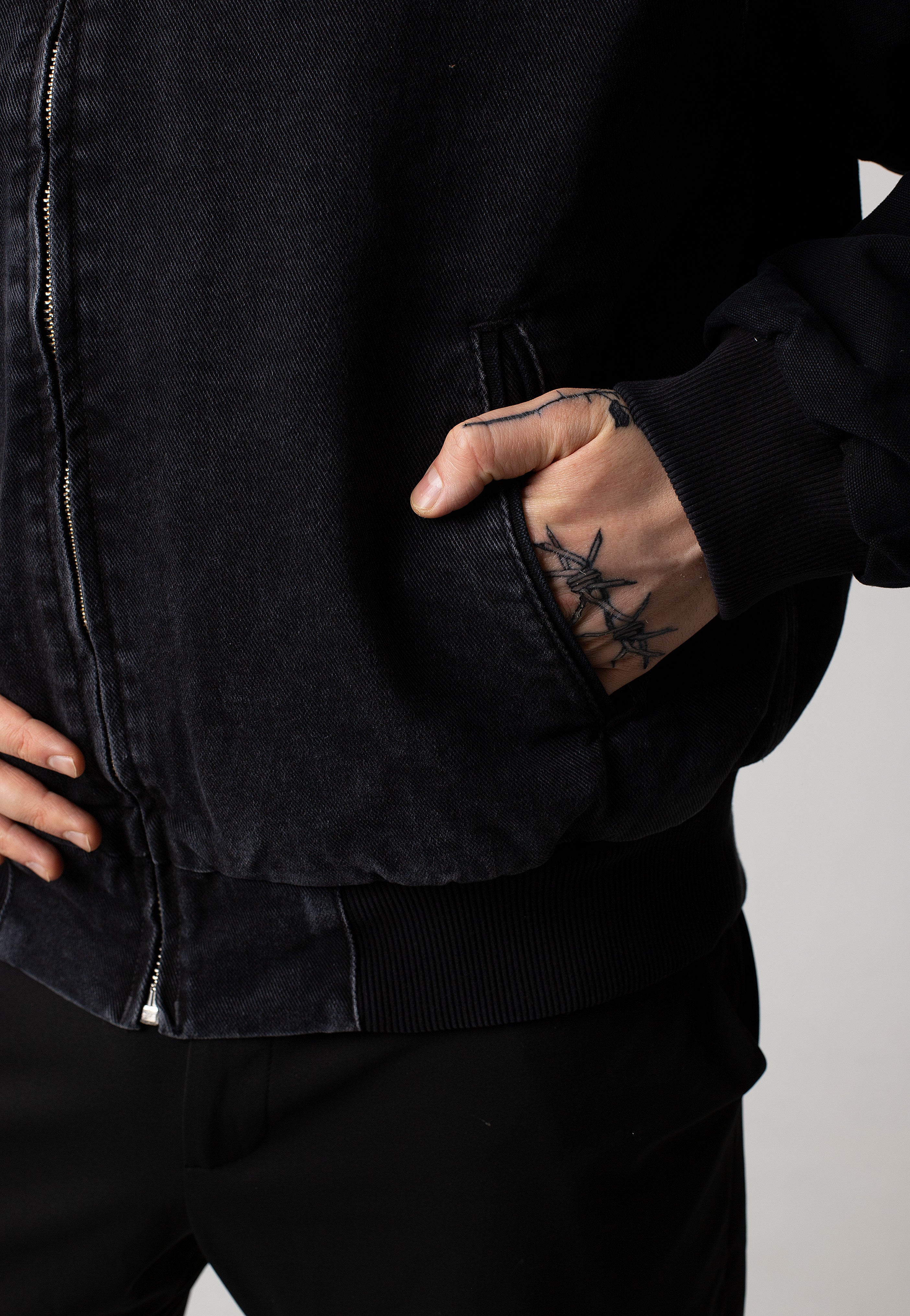 Carhartt WIP - Paxon Bomber Stone Washed Black/Black - Jacket