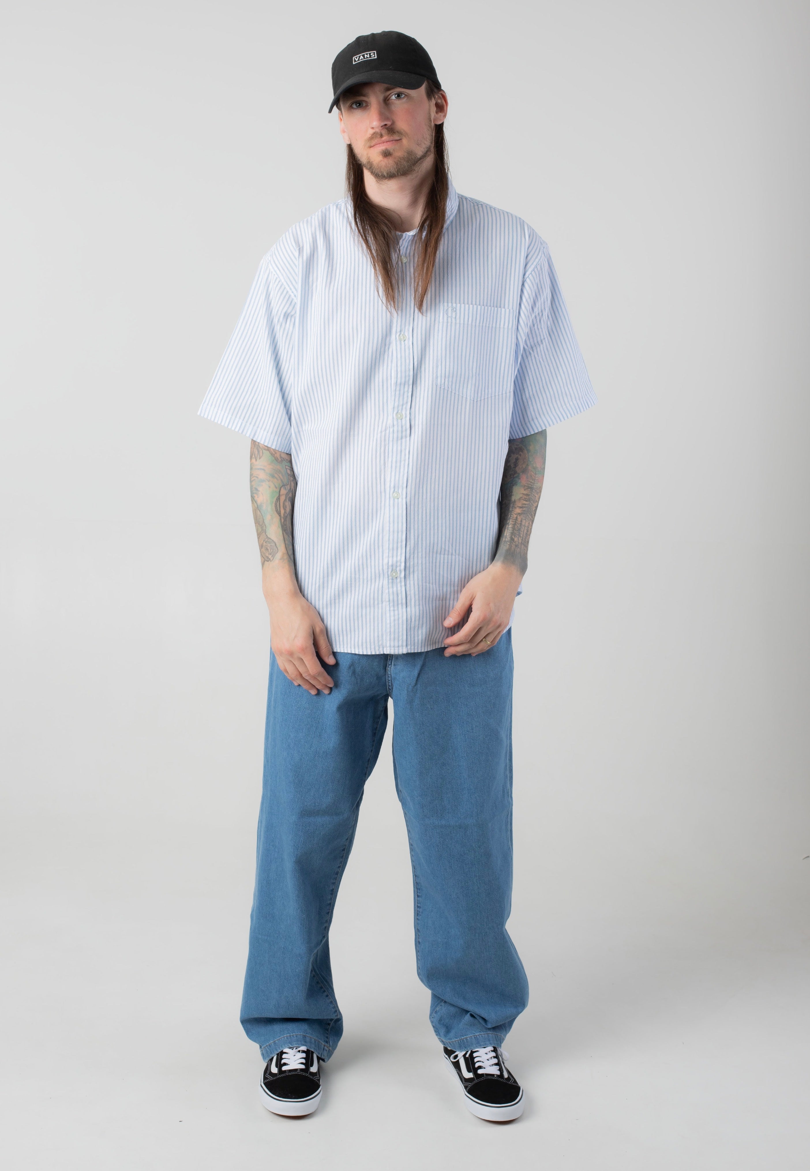 Carhartt WIP - Lucas Bleached Blue - Pants | Men-Image