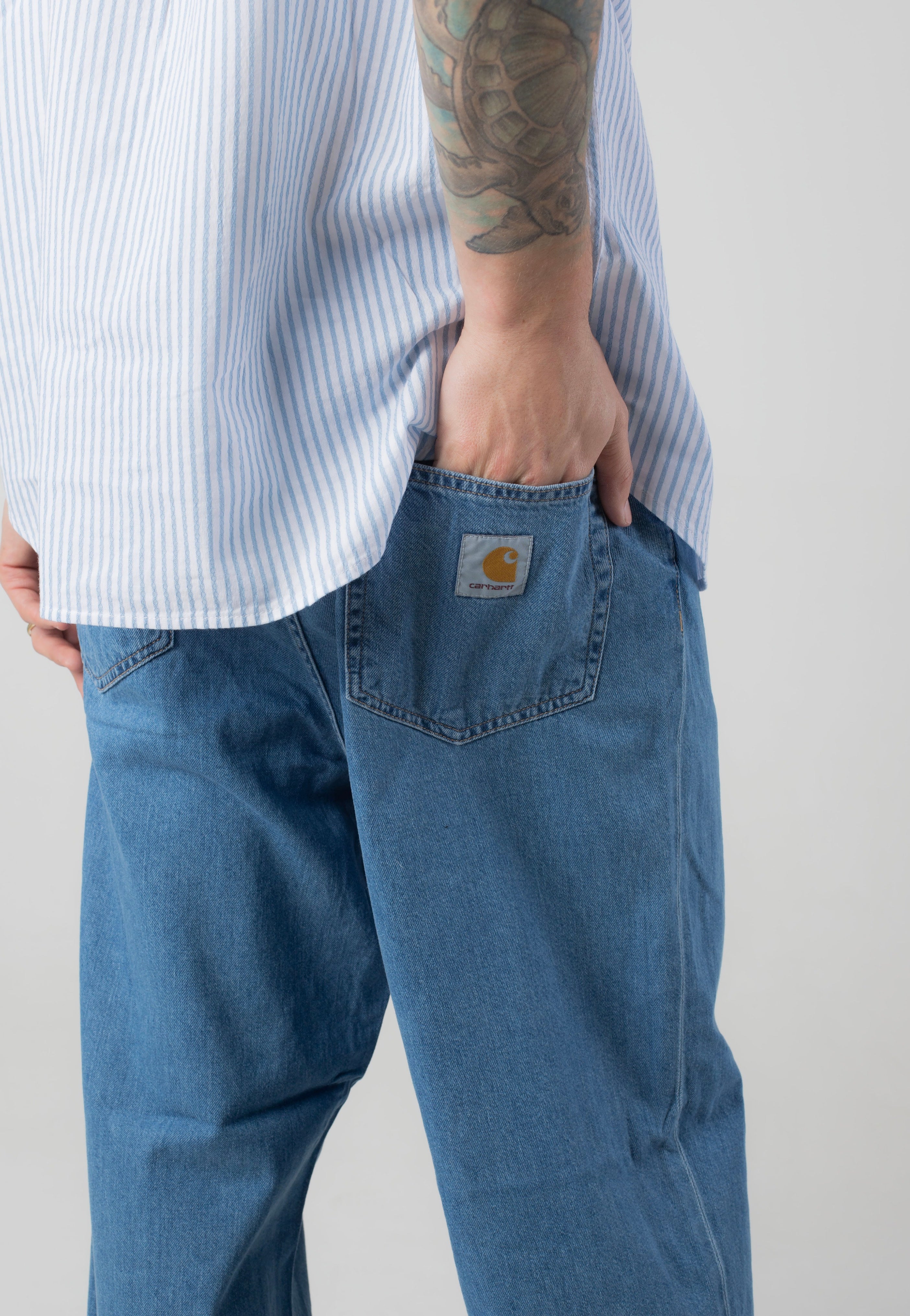 Carhartt WIP - Lucas Bleached Blue - Pants | Men-Image